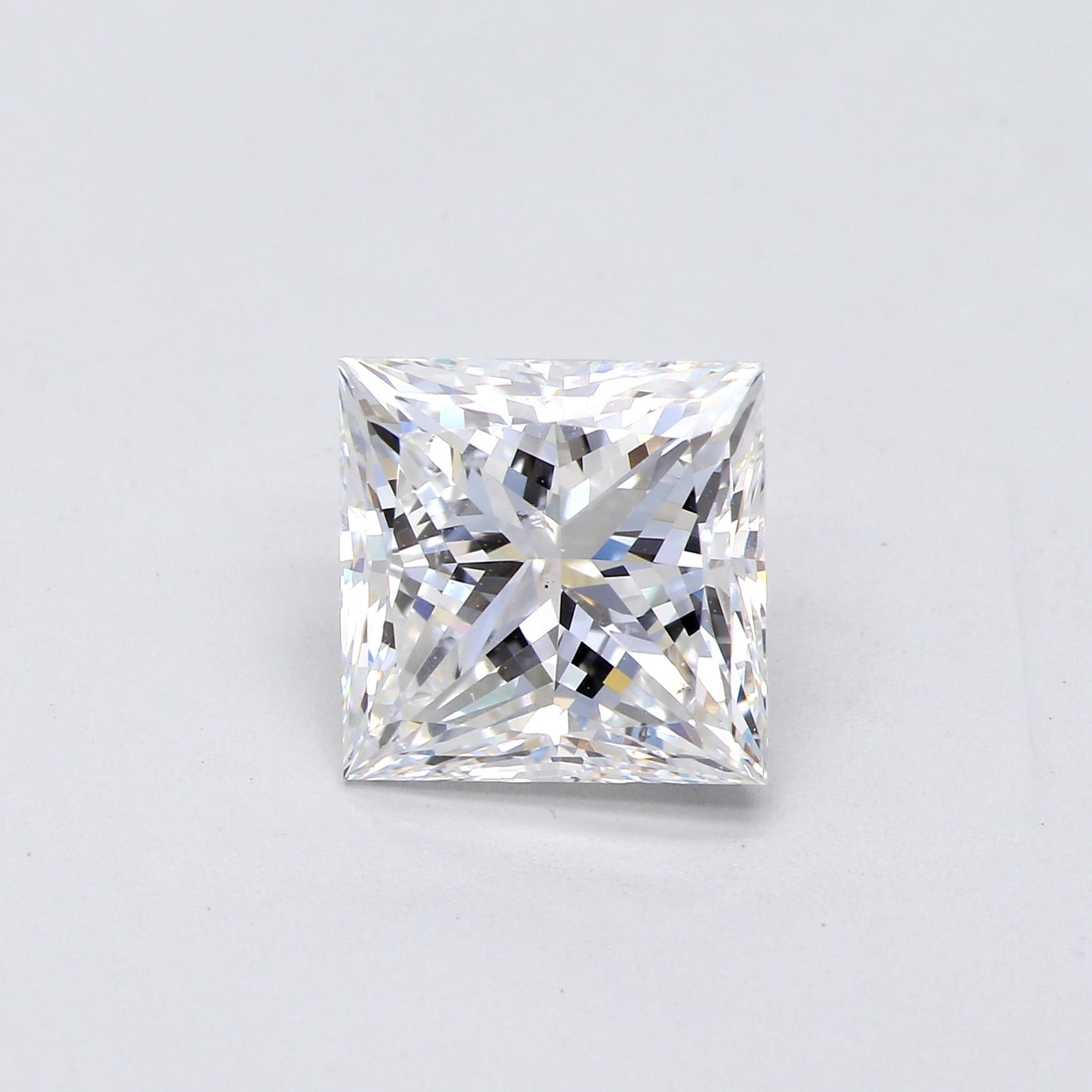 3.02 ct. Princess Diamond F SI1 None GIA
