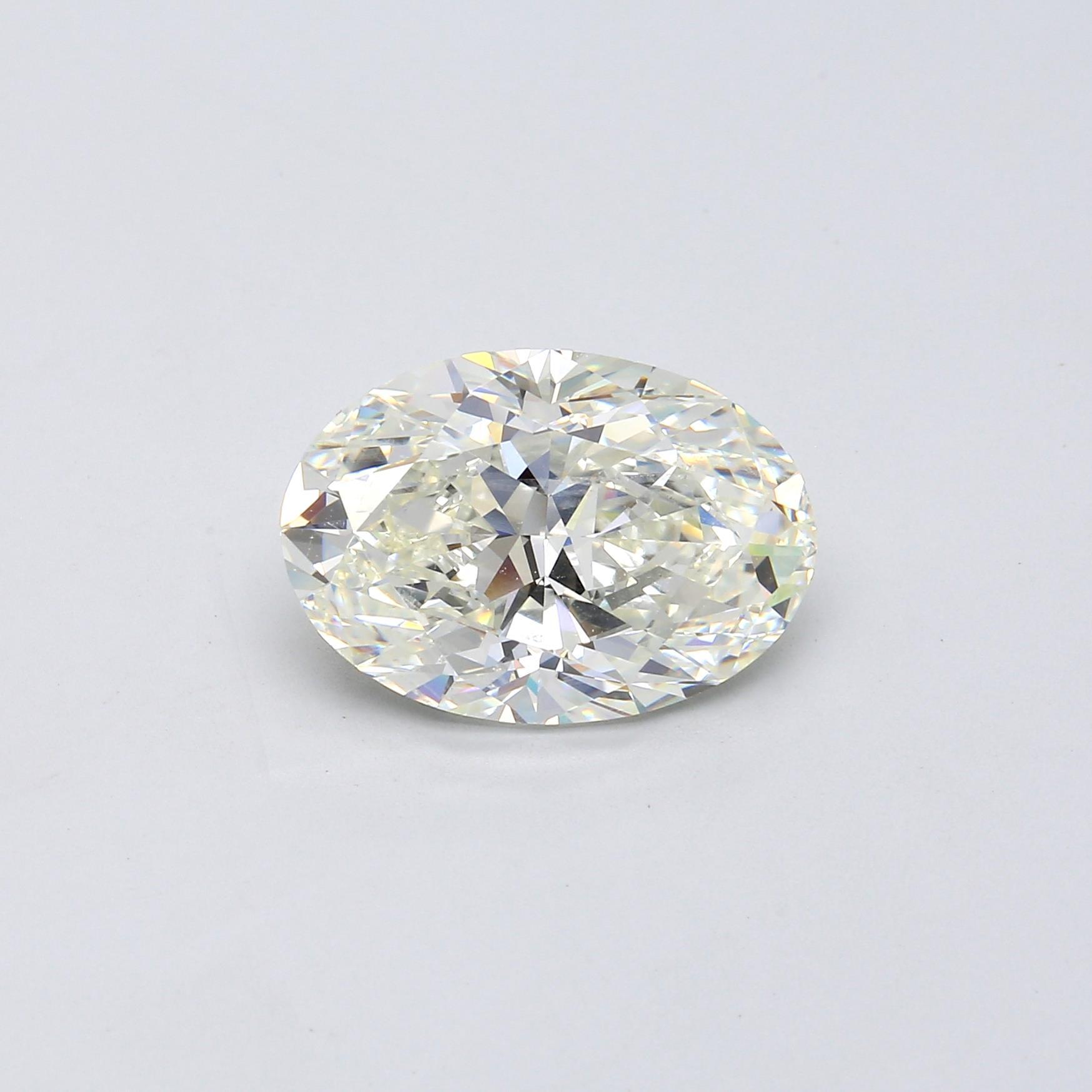 7.01 ct. Oval Diamond J SI2 None GIA