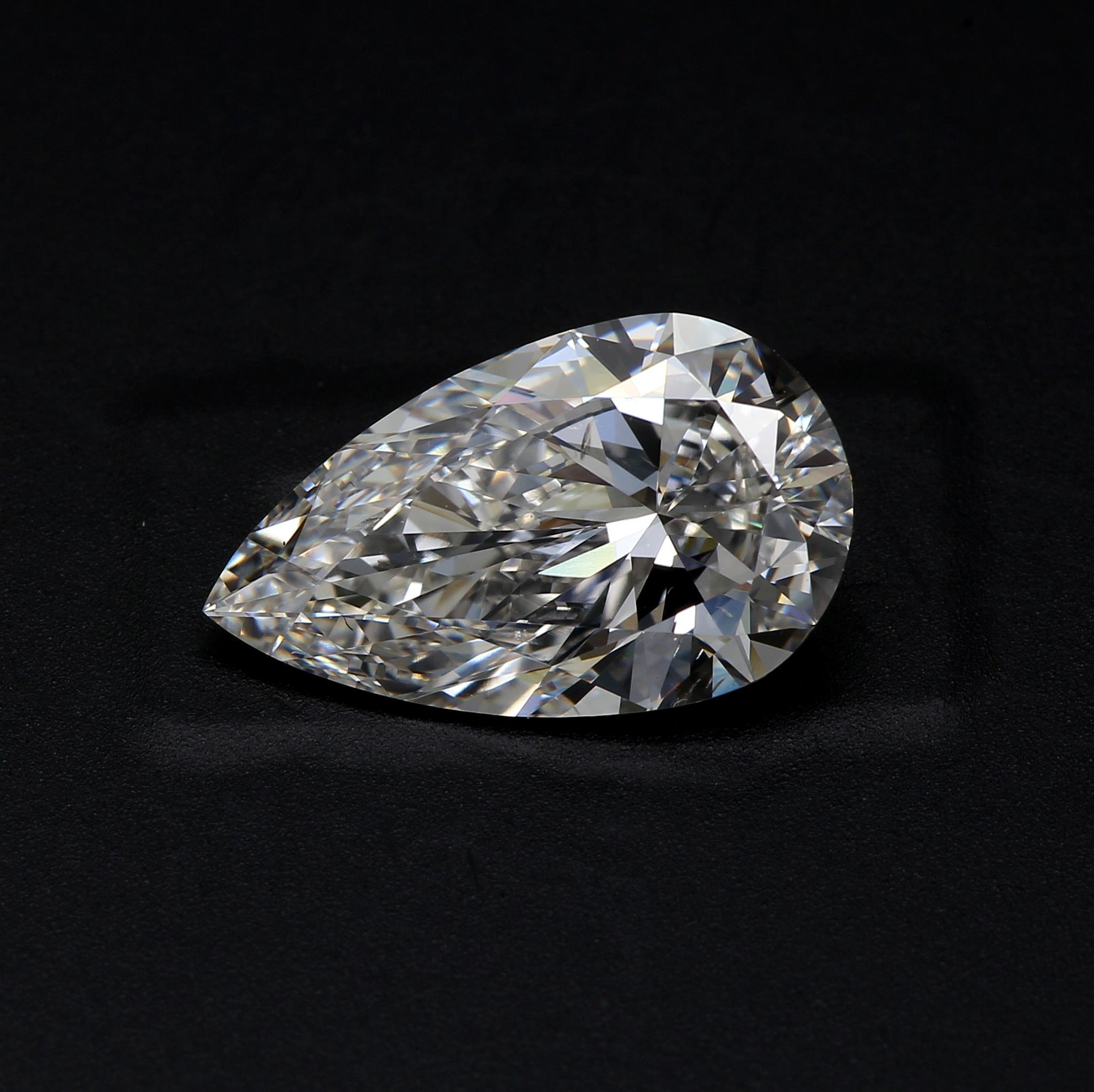 3.09 ct. Pear Shape Diamond G SI1 None GIA