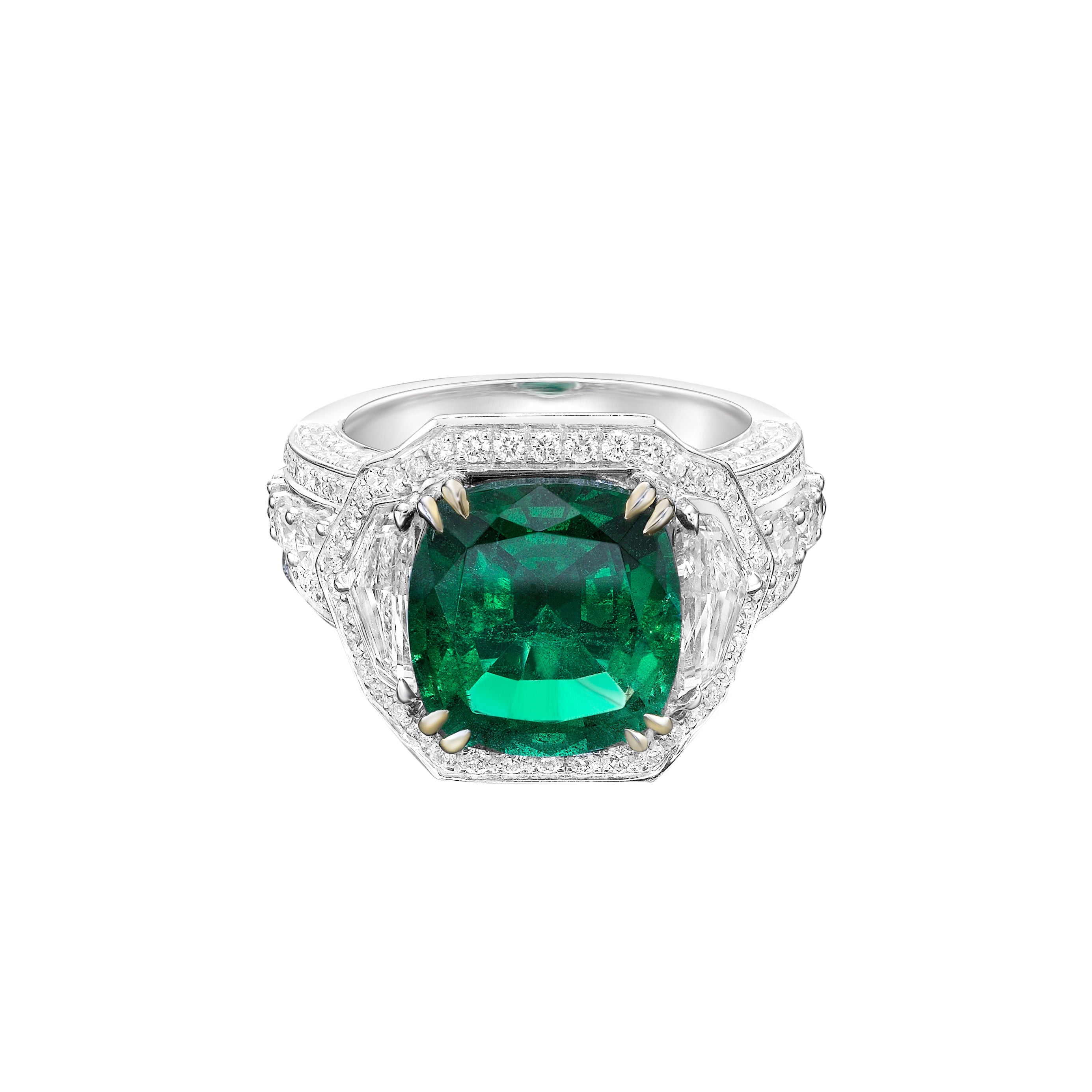 Art Deco Style Emerald Ring - 8.67ct TW
