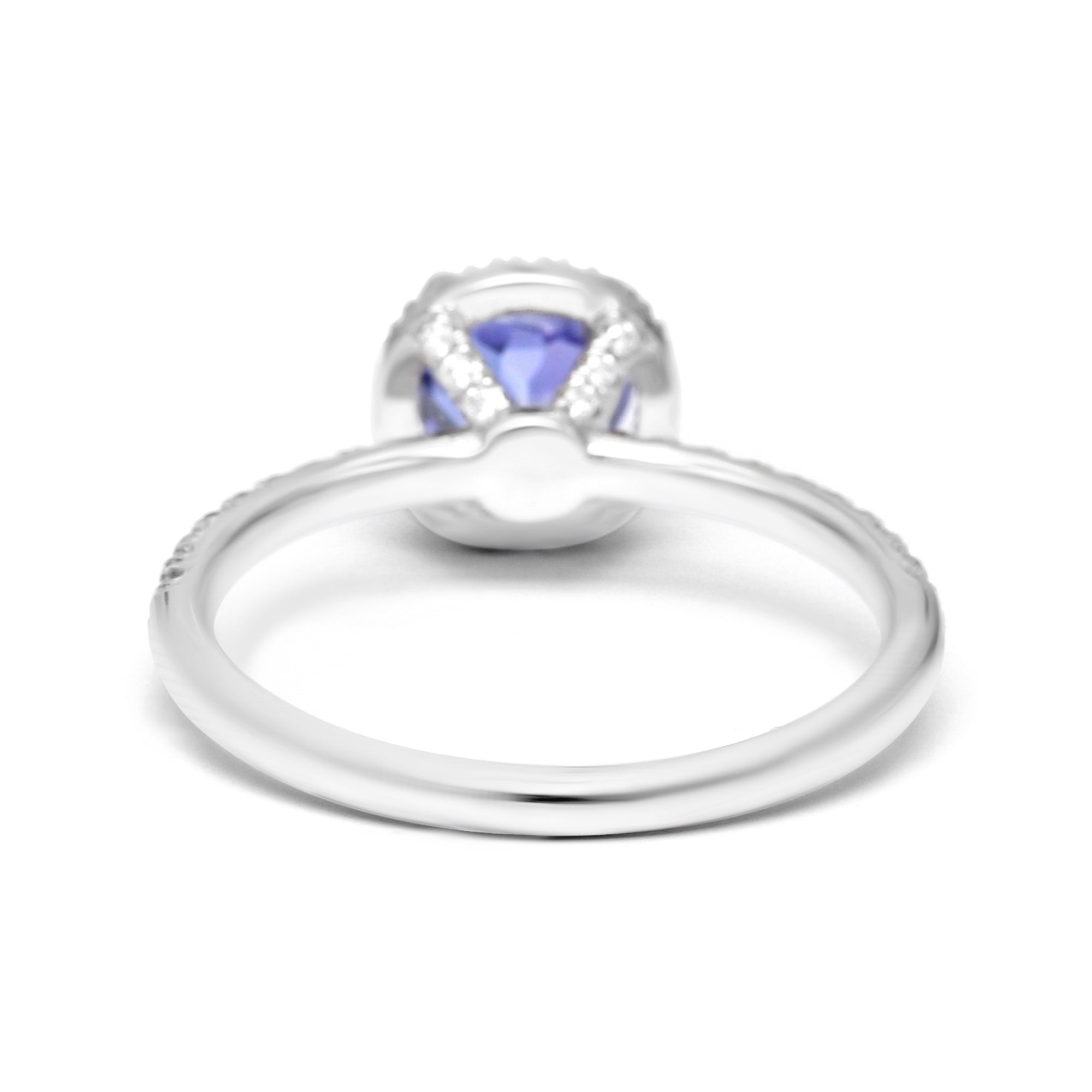 Tanzanite Round Halo Ring - 1.39ct TW