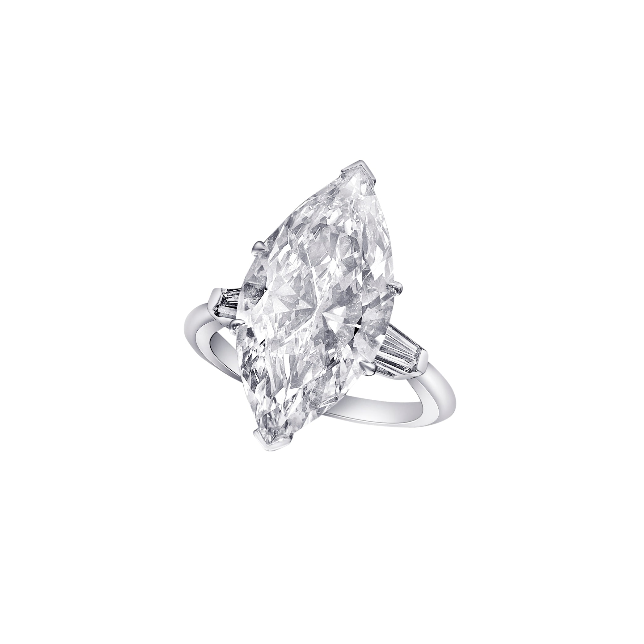Marquise Diamond Ring with Side Stones - 7.85ct TW