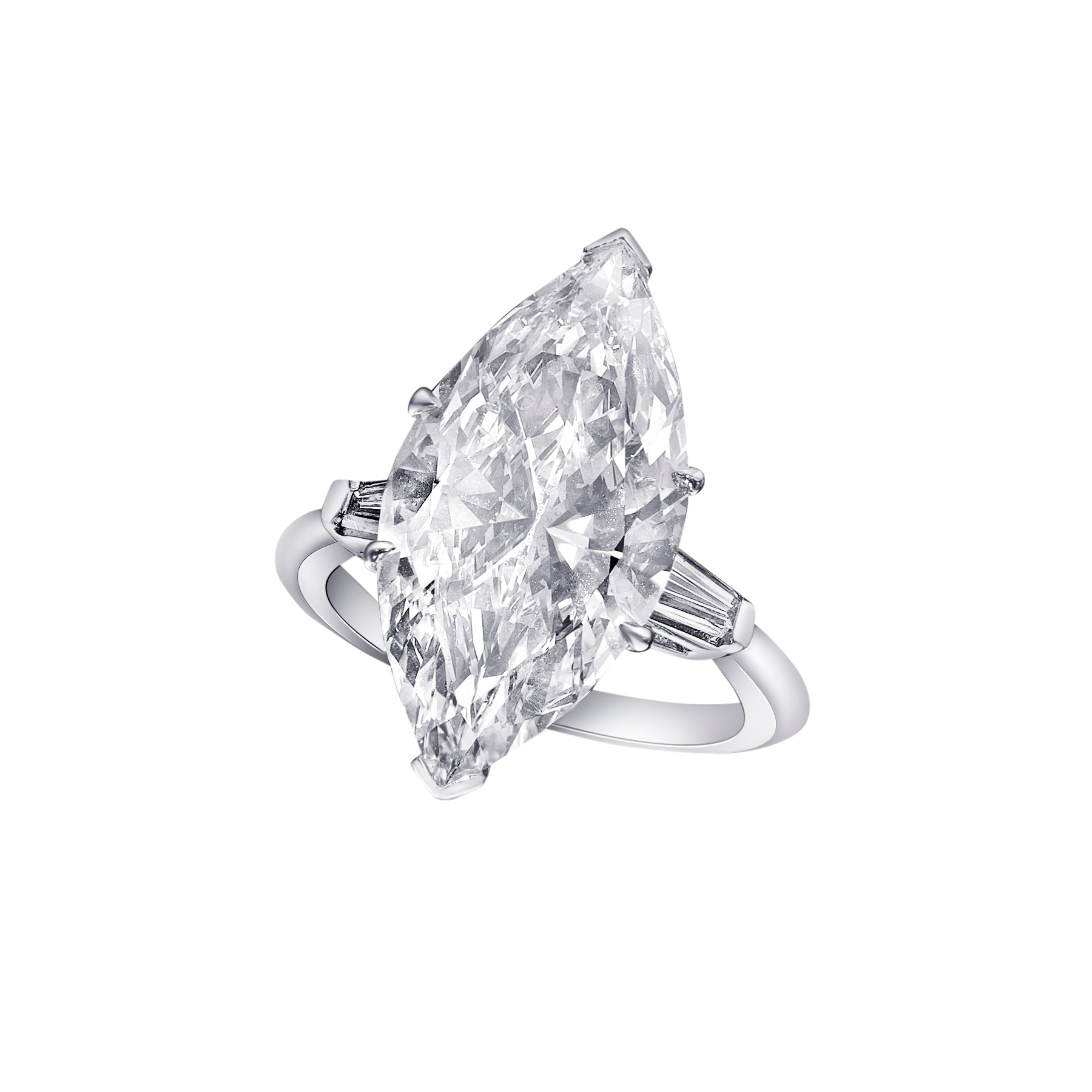 Marquise Diamond Ring with Side Stones - 7.85ct TW