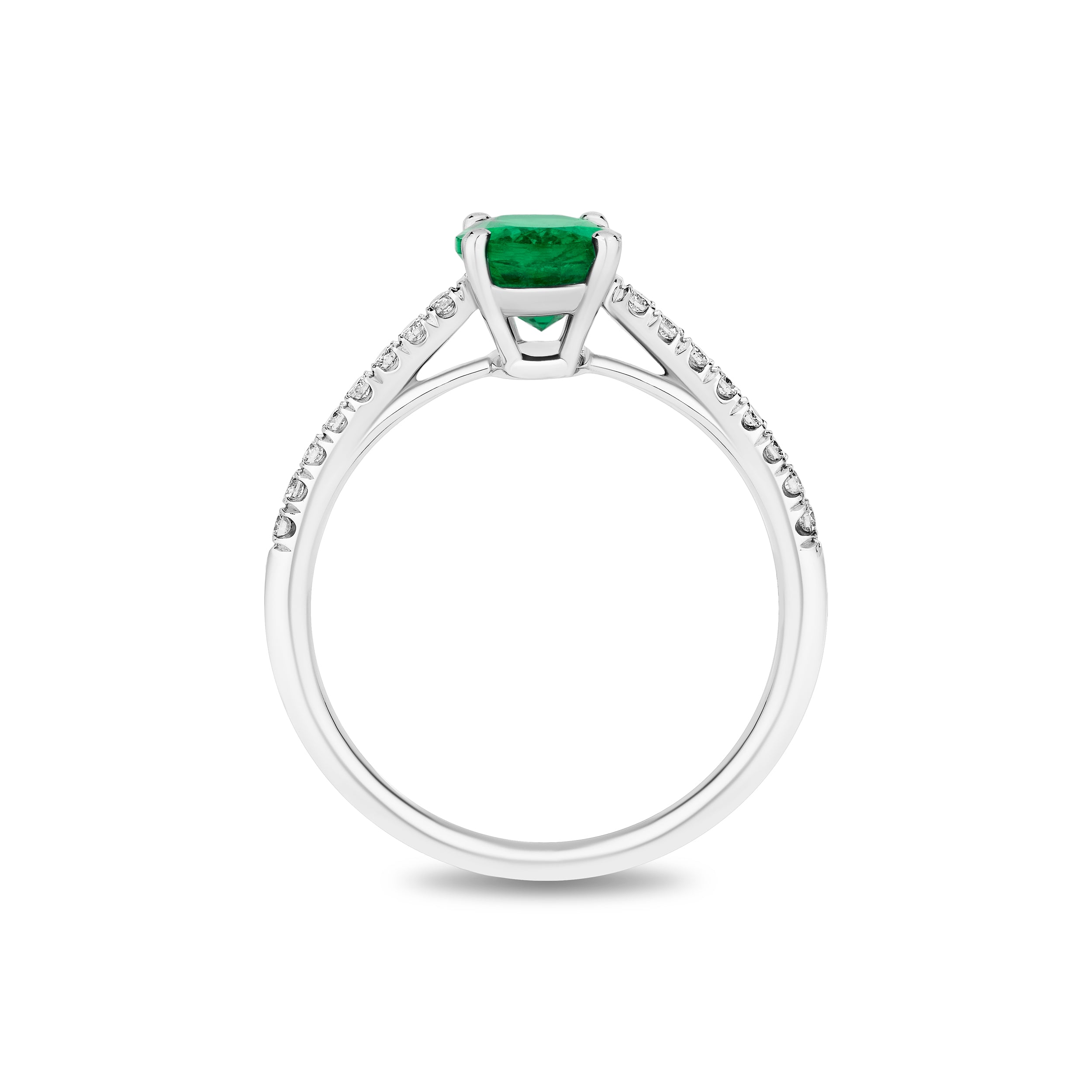 Solitaire Oval Emerald Ring - 1.43ct TW