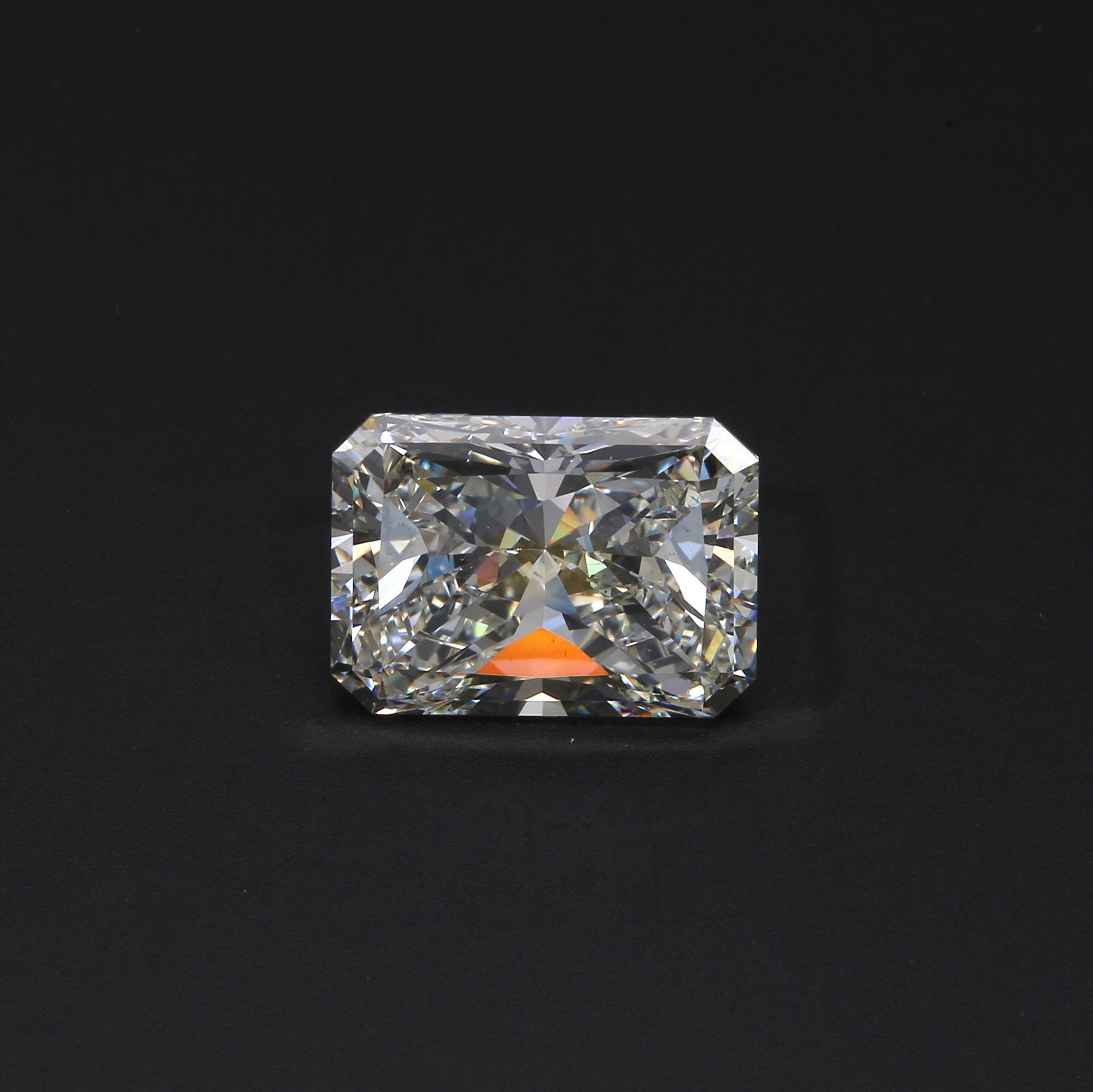 7.02 ct. Radiant Diamond J SI1 None GIA