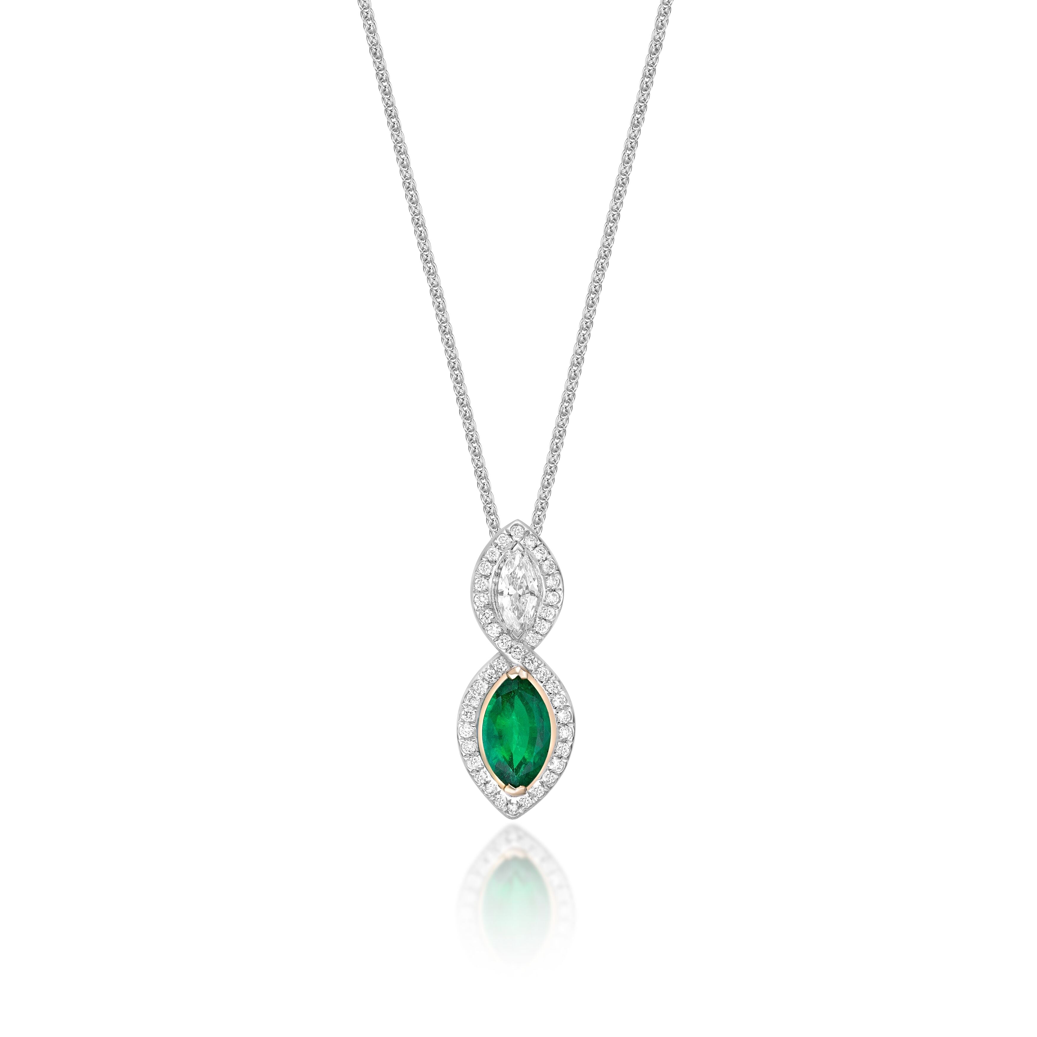 Marquise Emerald Pendant - 2.07ct TW