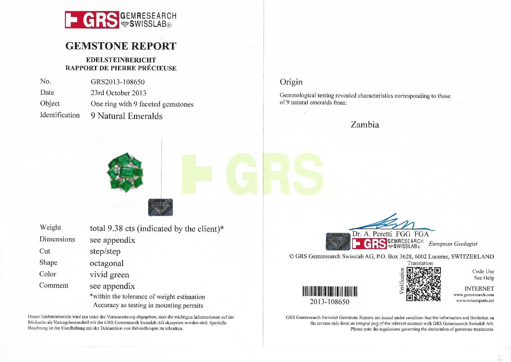 Emerald Cluster Earrings - 14.09ct TW