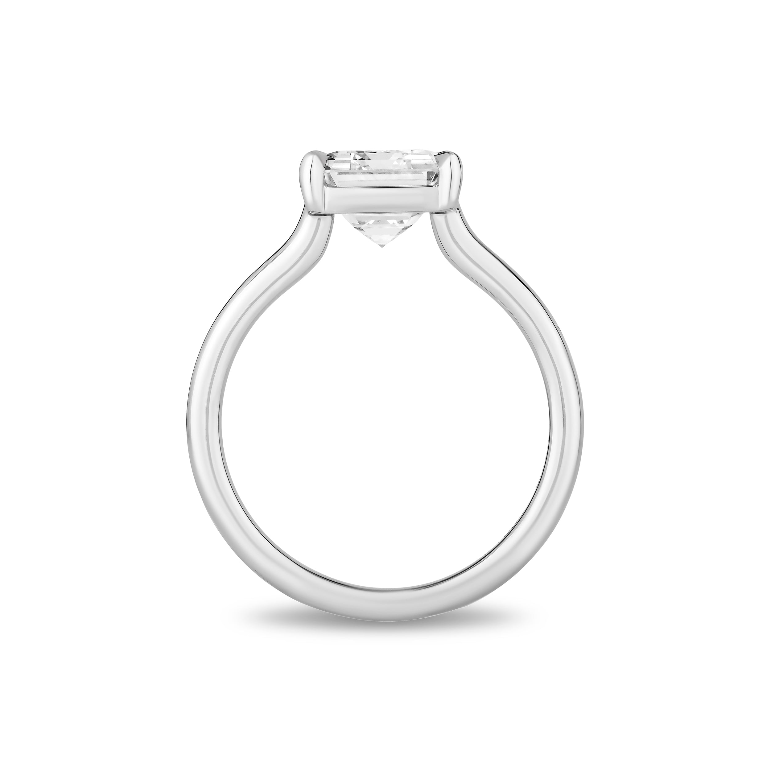 Floating Emerald Cut Diamond Ring - 3.09ct TW