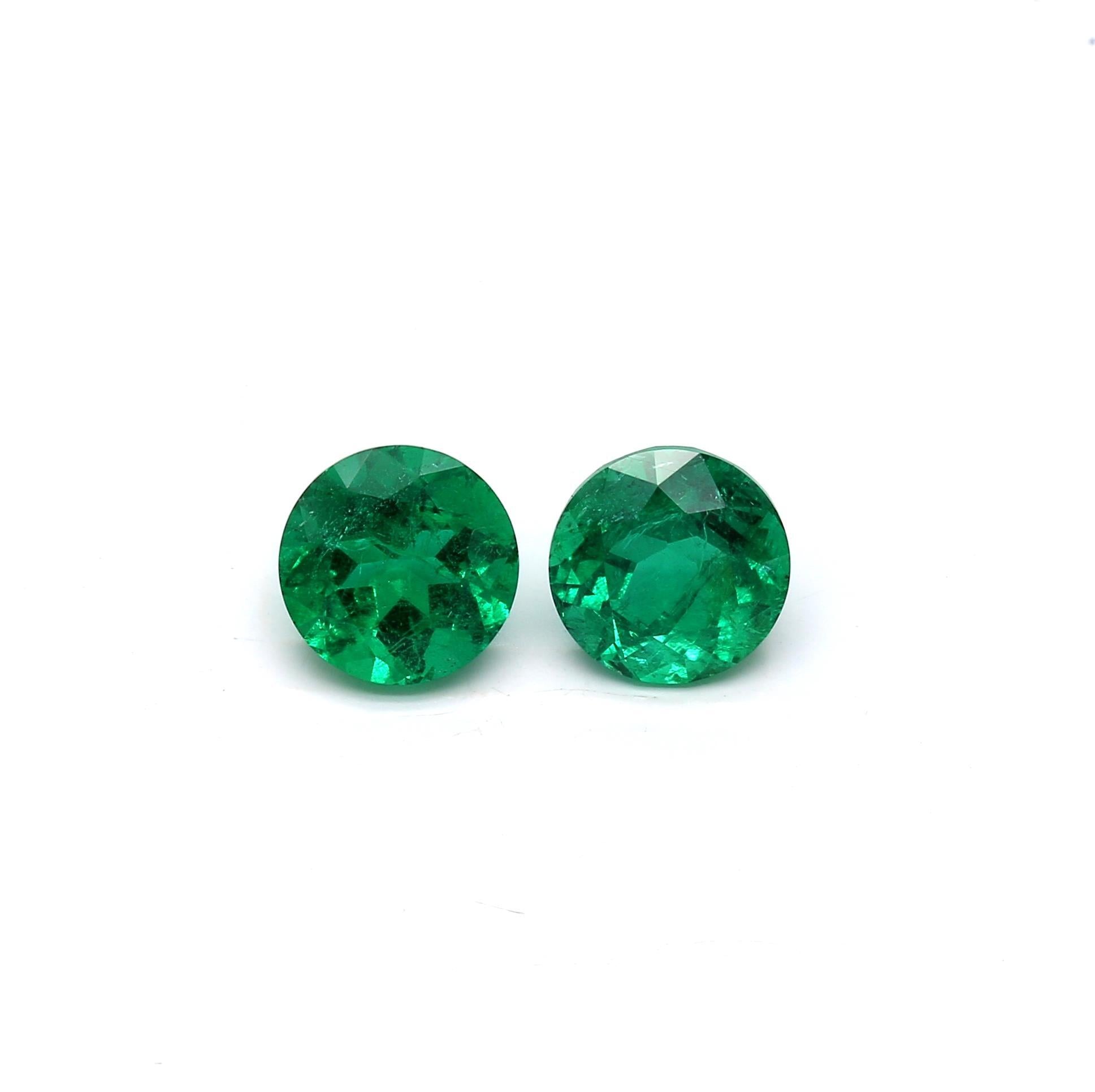 1.22 ct. Round Brilliant Emerald GRS Minor