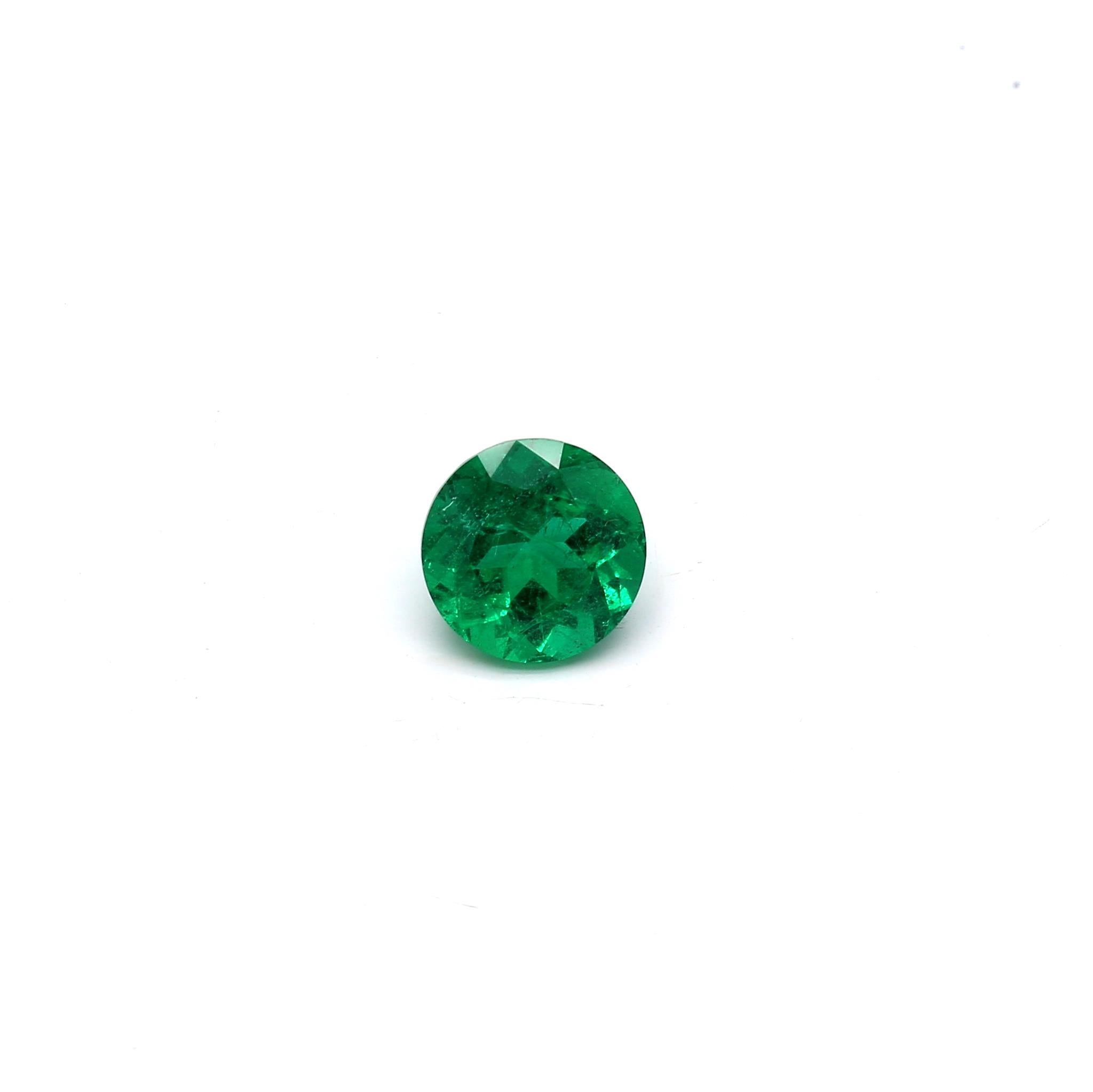 1.22 ct. Round Brilliant Emerald GRS Minor