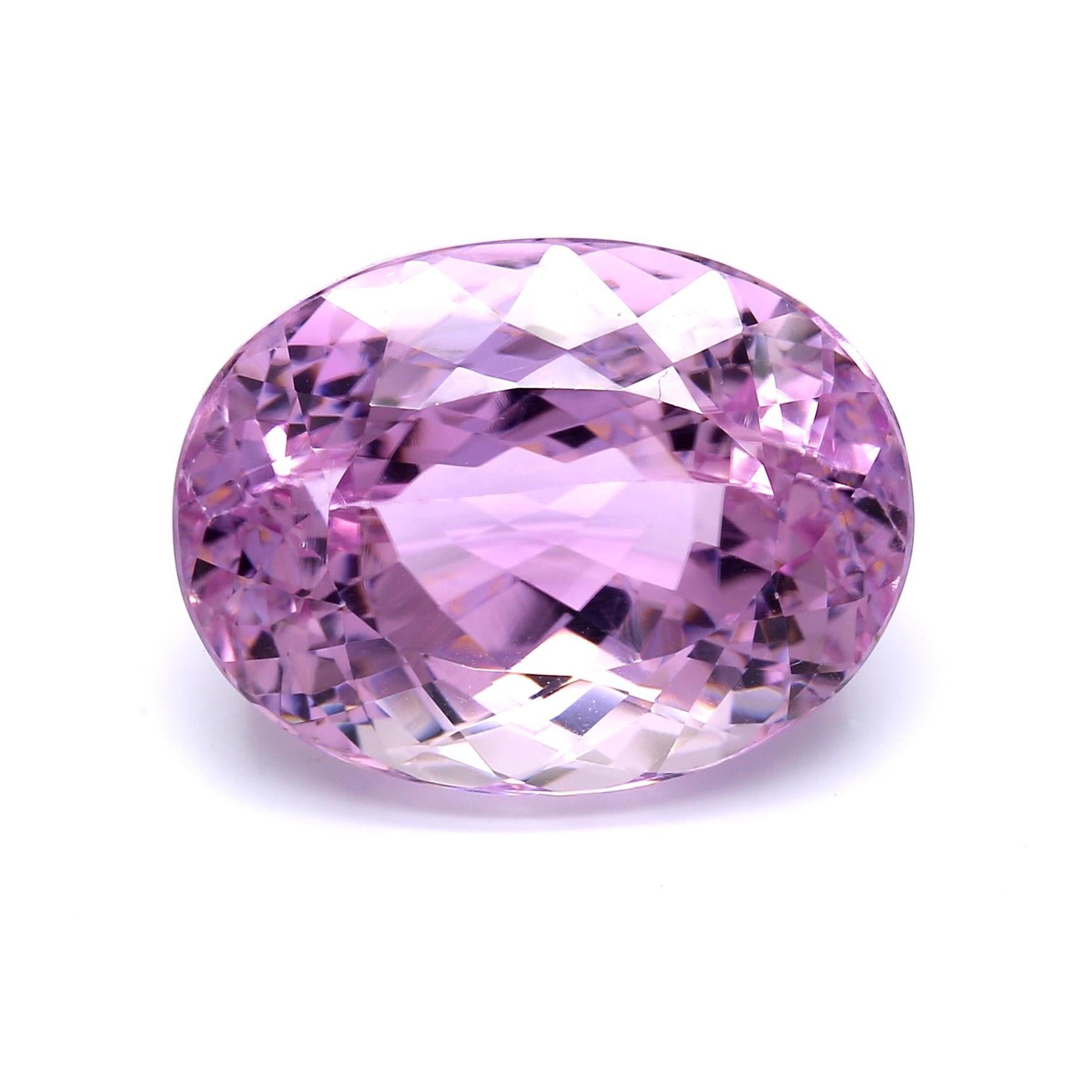 24.21 ct. Oval Kunzite GWLAB