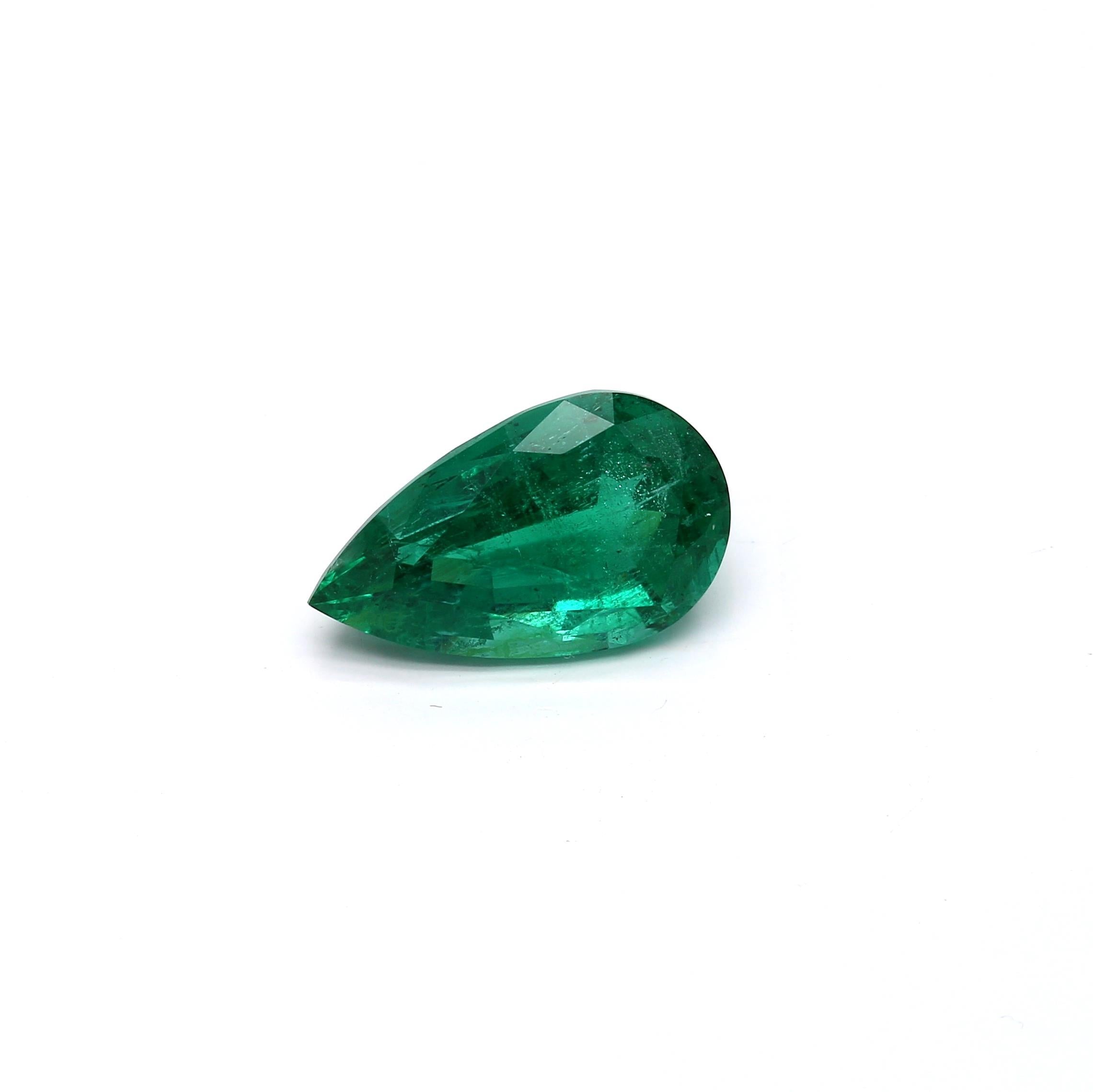 5.01 ct. Pear Shape Emerald GRS Minor