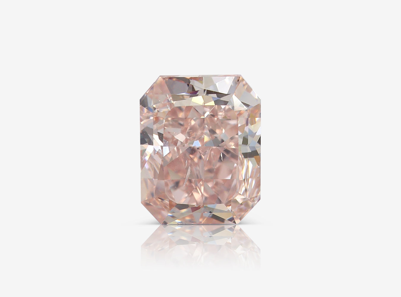 4.01 ct. Radiant Fancy Orangey Pink SI1 None GIA