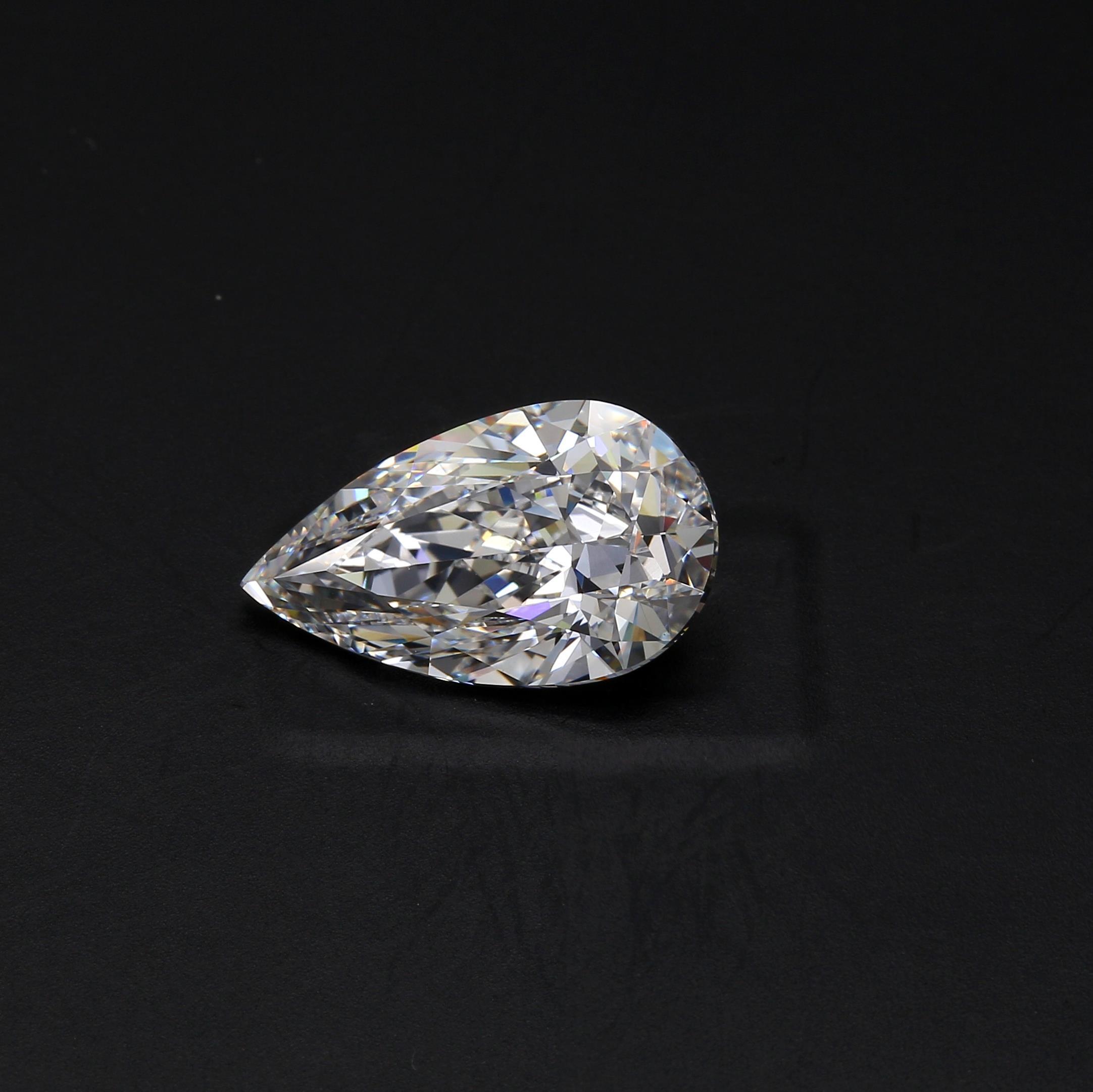 5.05 ct. Pear Shape Diamond D IF None GIA