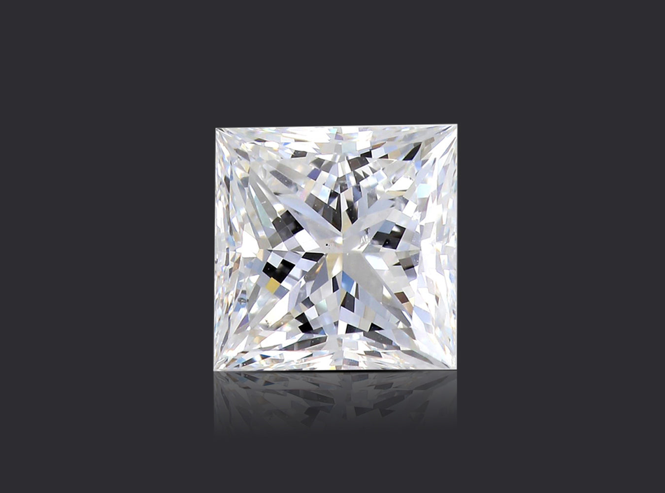 3.02 ct. Princess Diamond F SI1 None GIA