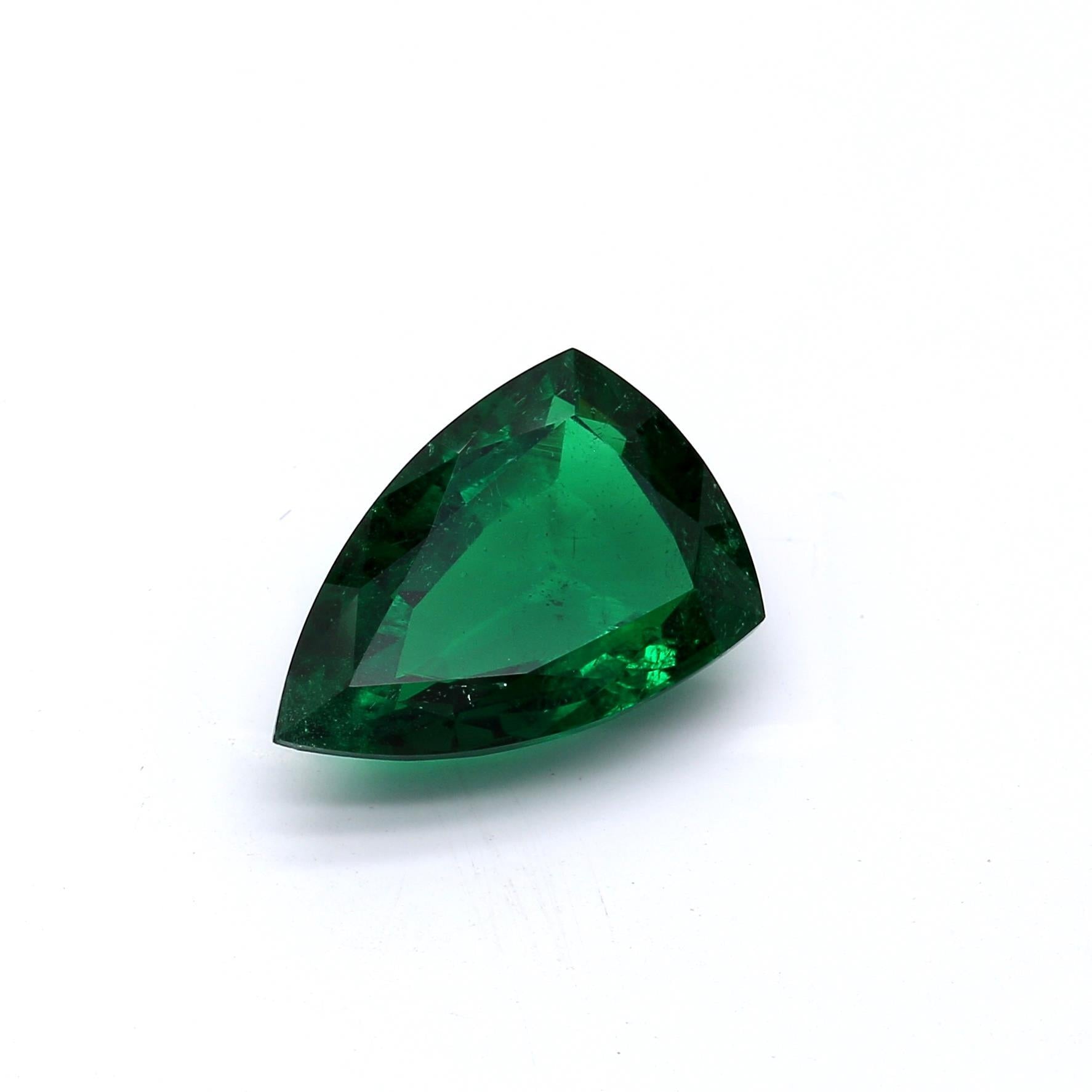 4.95 ct. Triangle Emerald GRS No Oil