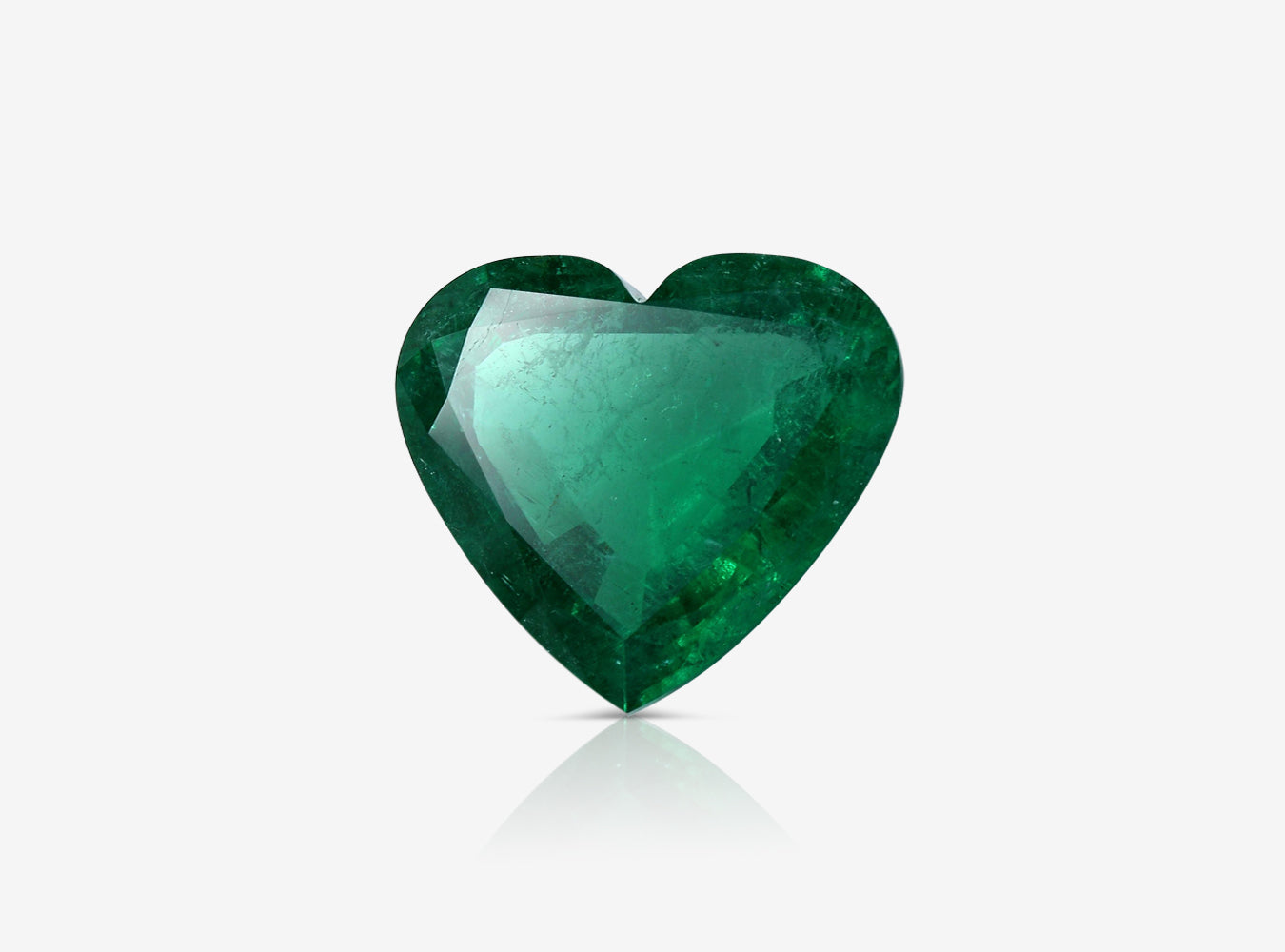 25.42 ct. Heart Shape Emerald GRS Minor