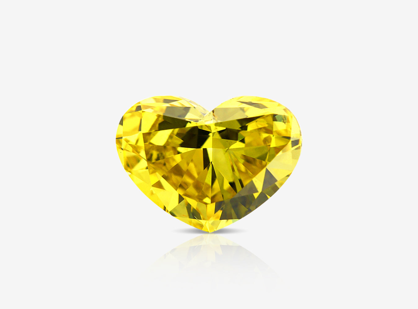 1.03 ct. Heart Shape Vivid Yellow SI1 None GIA