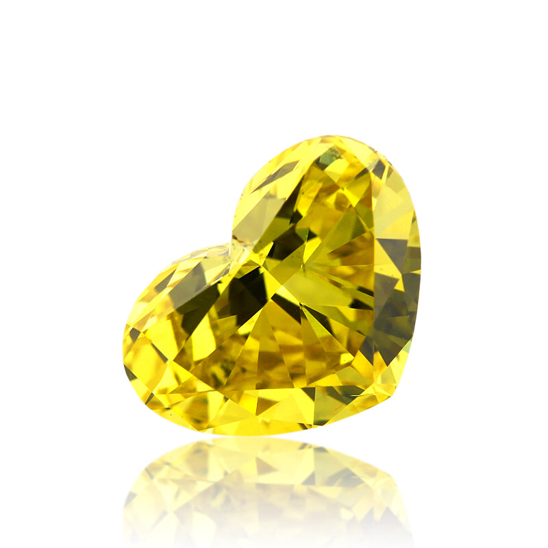 1.03 ct. Heart Shape Vivid Yellow SI1 None GIA