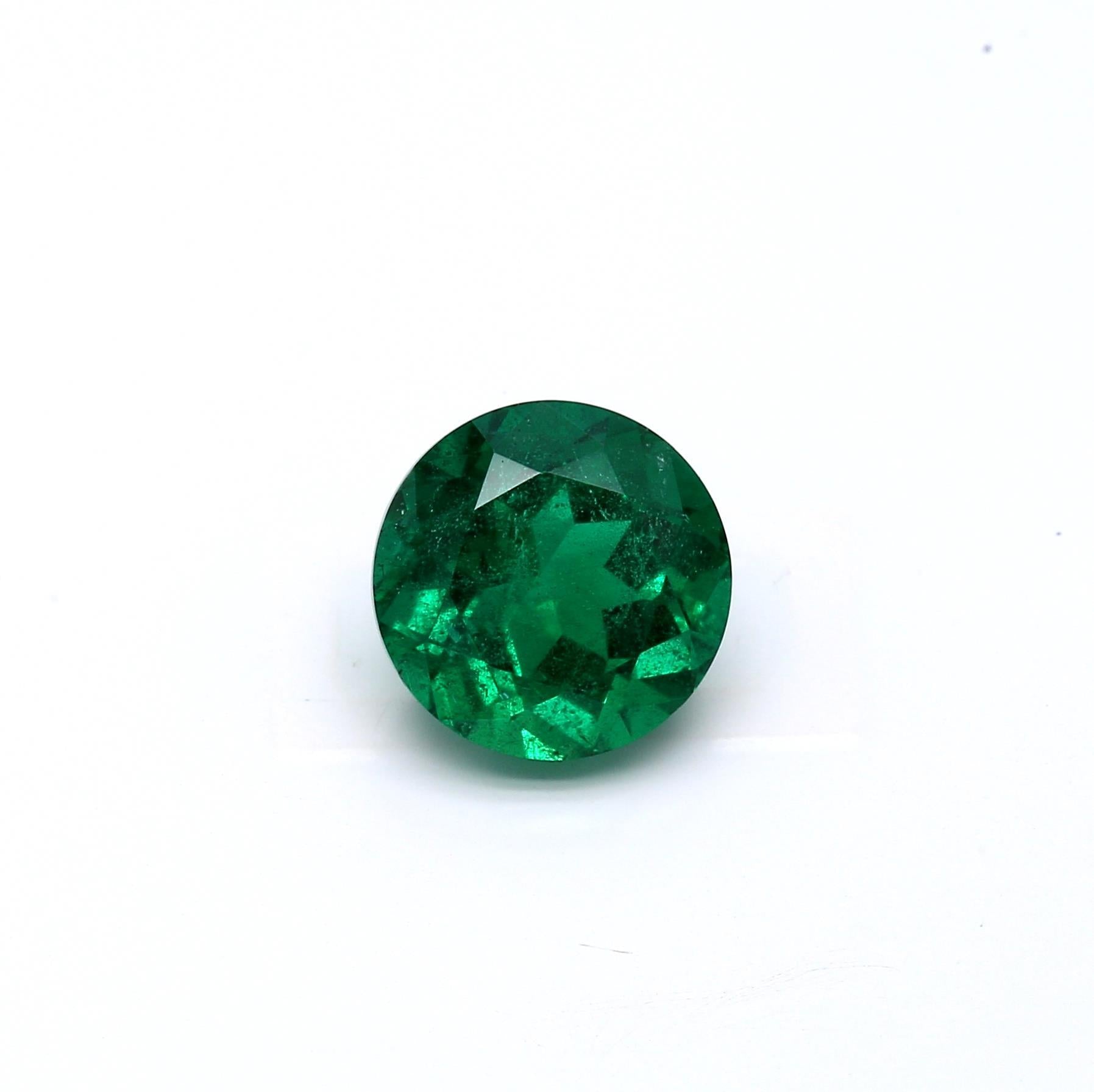 3.98 ct. Round Brilliant Emerald AGL Insignificant to Minor