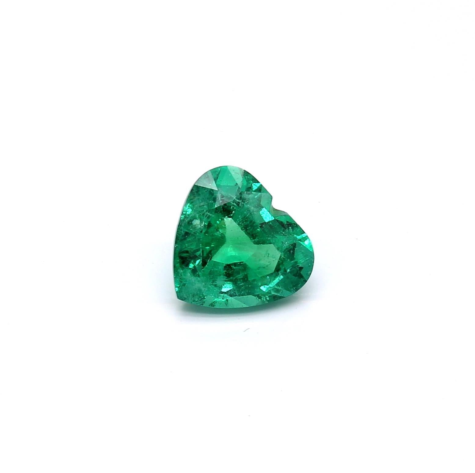 1.99 ct. Heart Shape Emerald GRS Insignificant