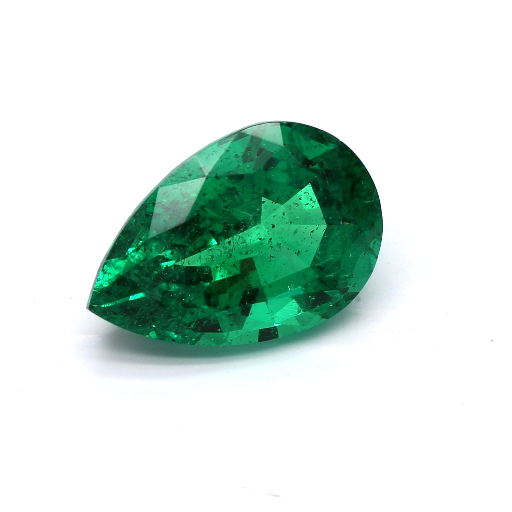 3.31 ct. Pear Shape Emerald ICA Insignificant