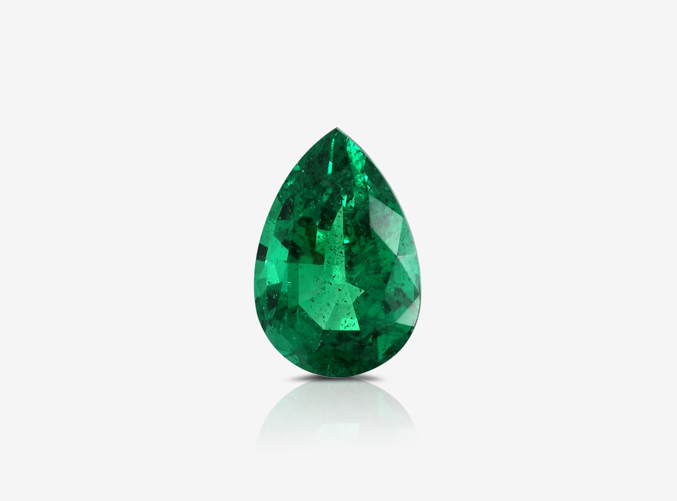 3.31 ct. Pear Shape Emerald ICA Insignificant