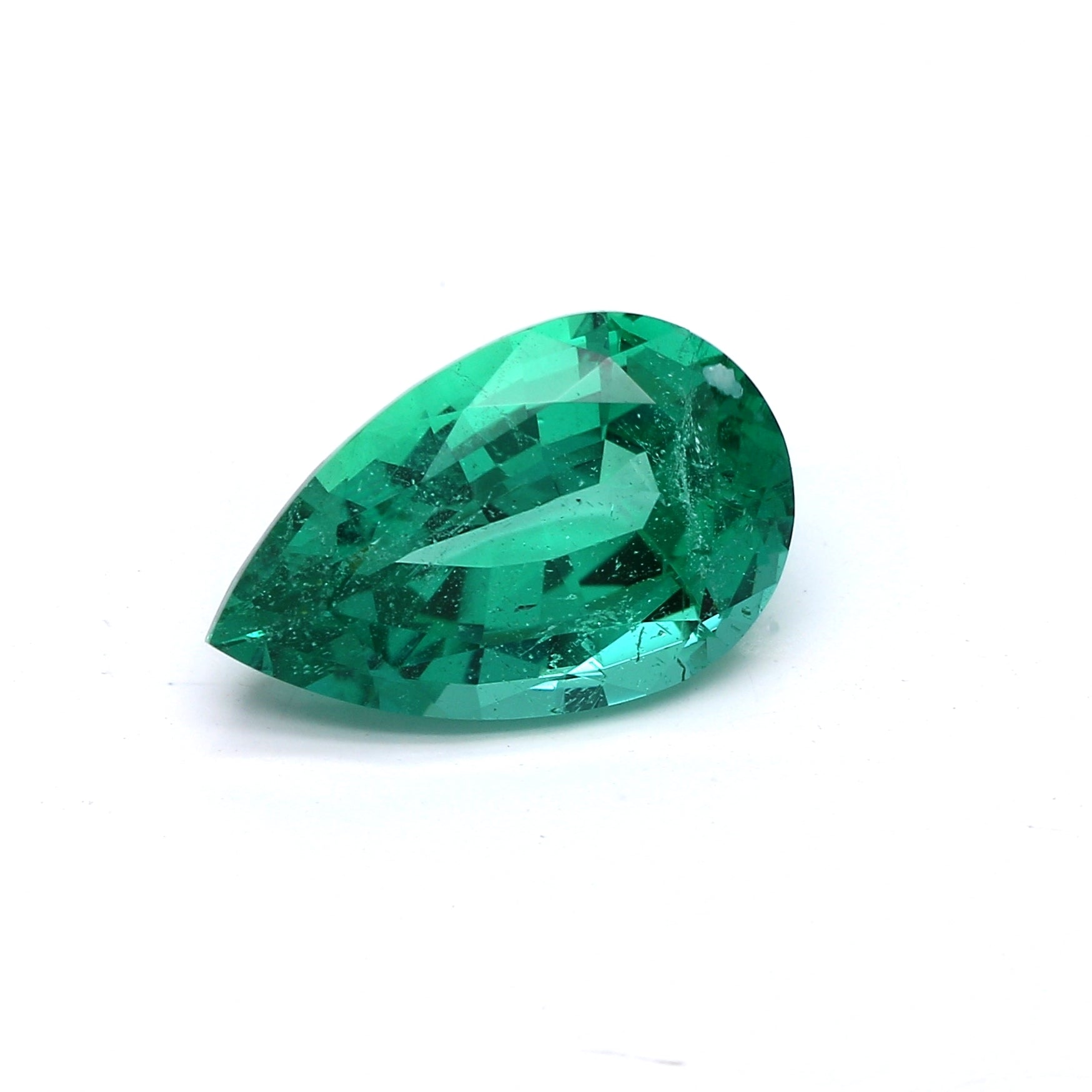 2.13 ct. Pear Shape Emerald ICA No Oil