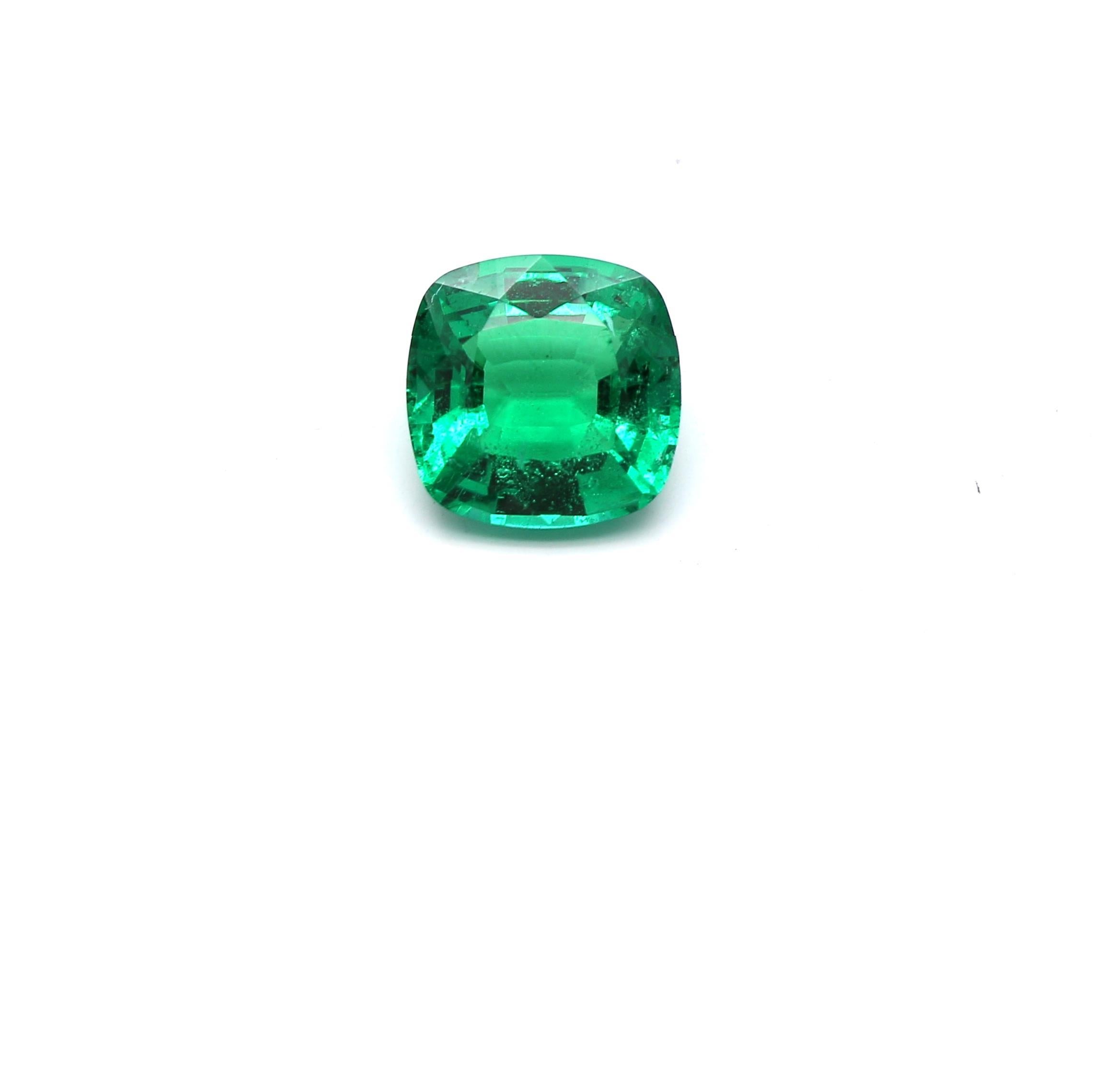 1.09 ct. Cushion Emerald GRS Insignificant