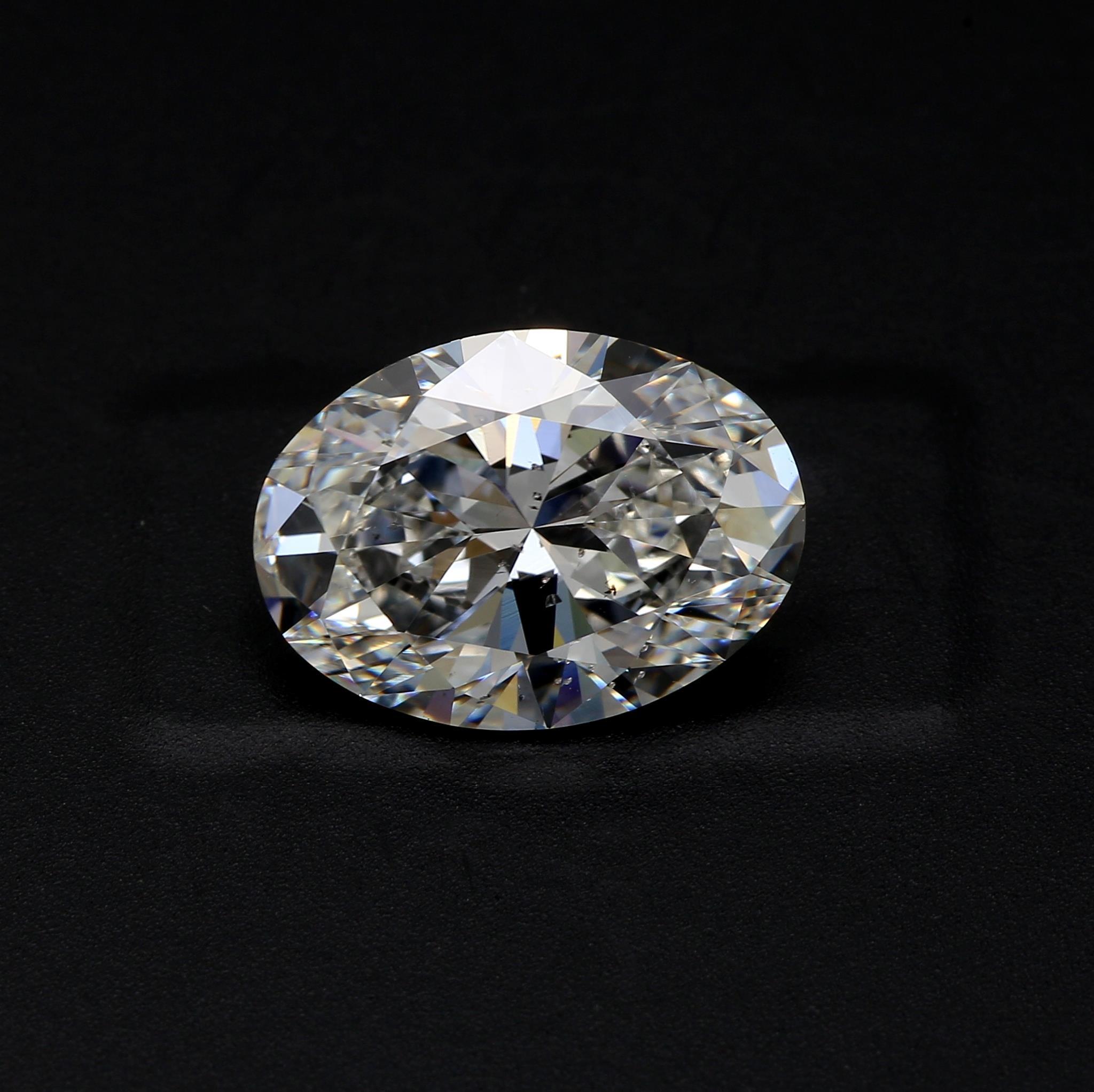 3.03 ct. Oval Diamond F SI2 None GIA