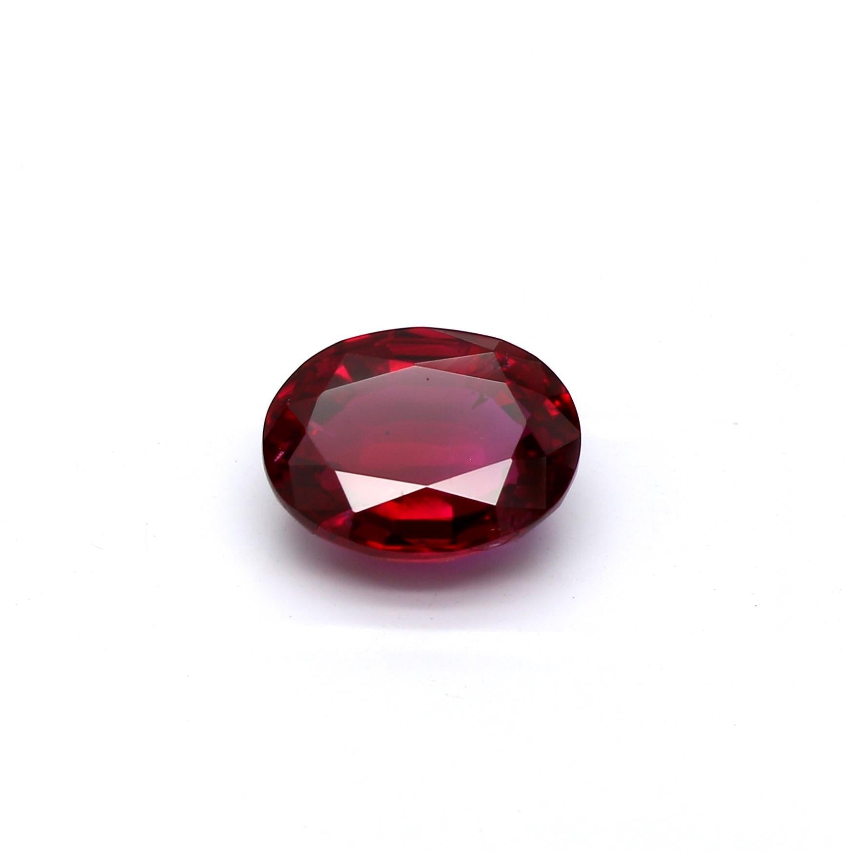 1.56 ct. Oval Ruby O GWLAB No Heat