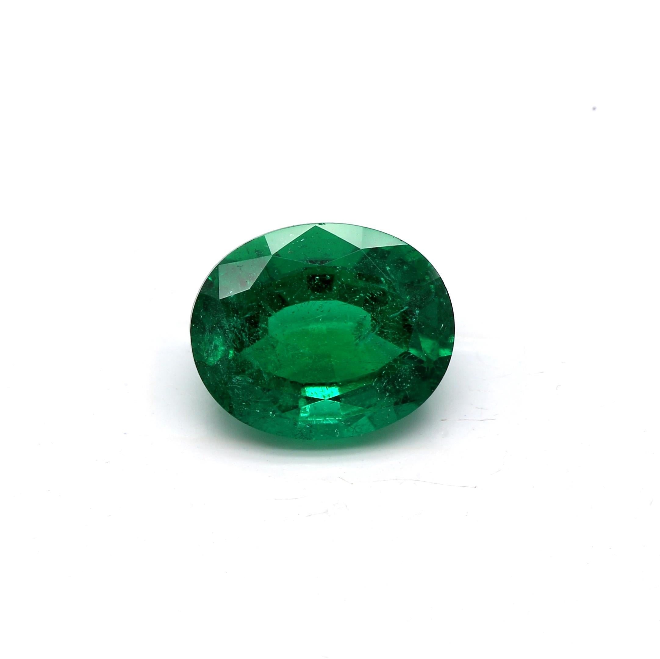 2.08 ct. Oval Emerald GRS Insignificant