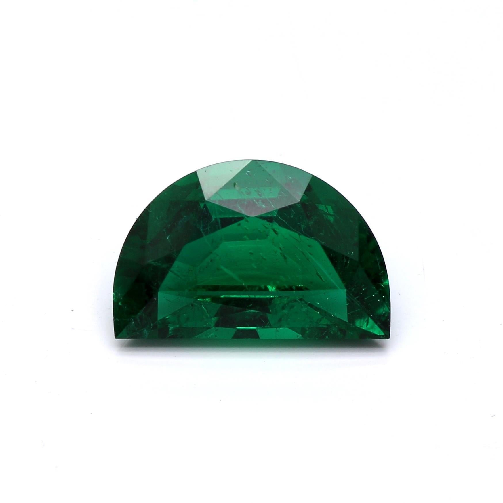 2.35 ct. Half Moon Emerald GRS Insignificant