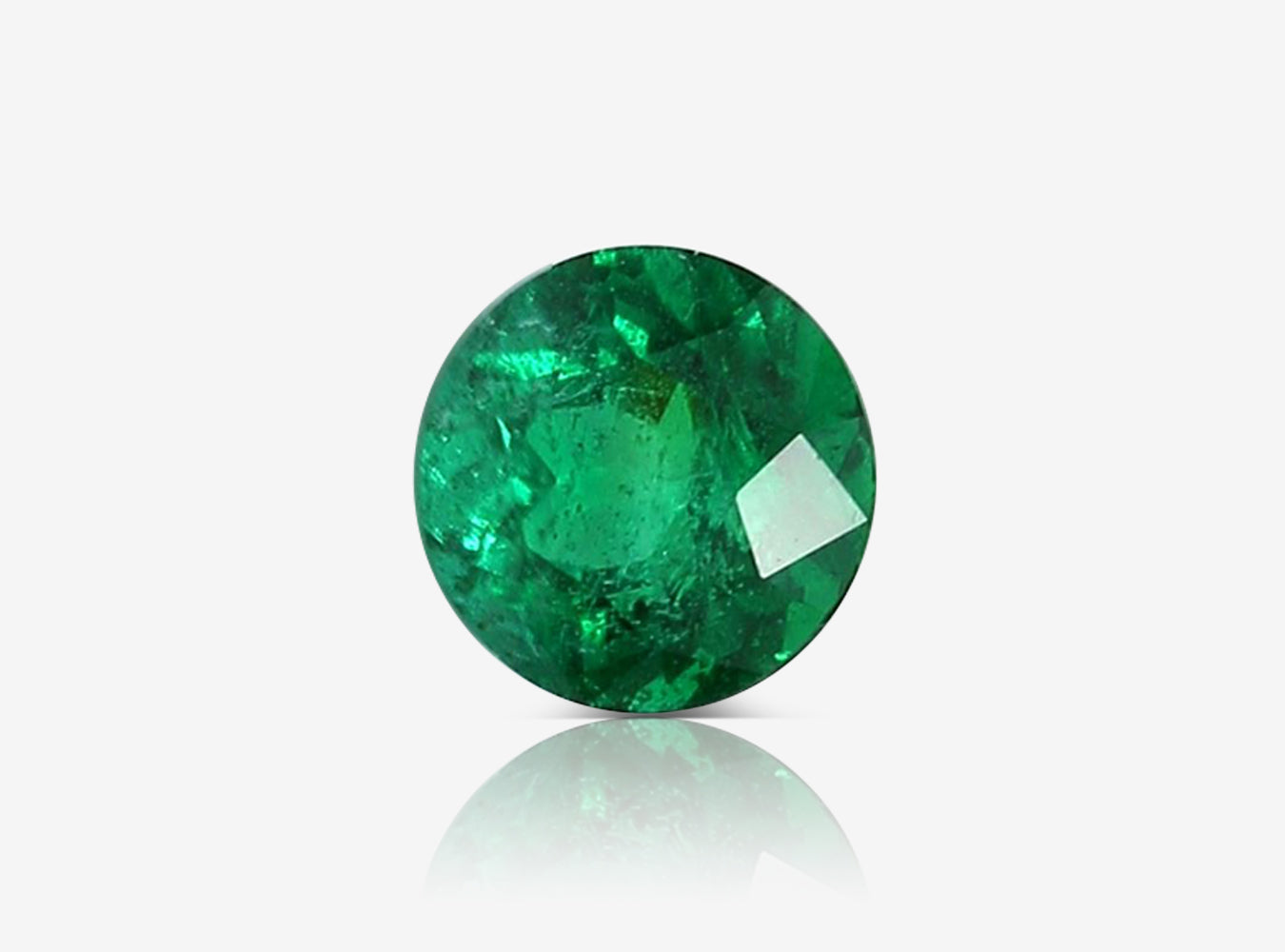 0.94 ct. Round Brilliant Emerald GRS Minor