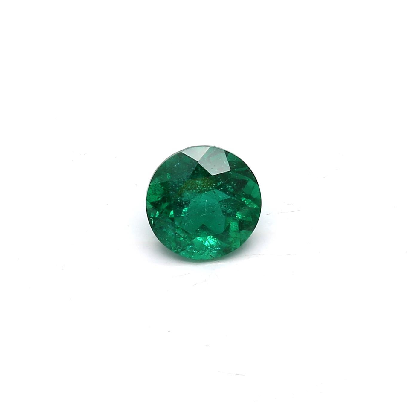 0.94 ct. Round Brilliant Emerald GRS Minor