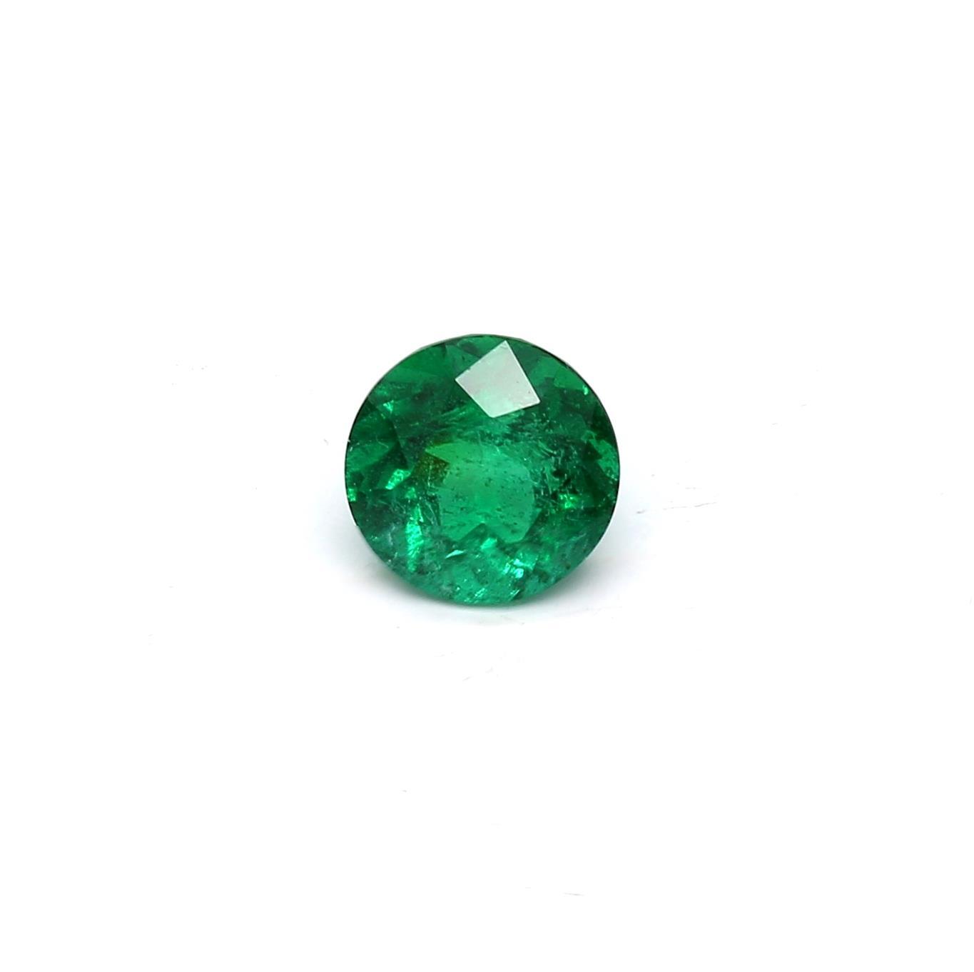 0.94 ct. Round Brilliant Emerald GRS Minor