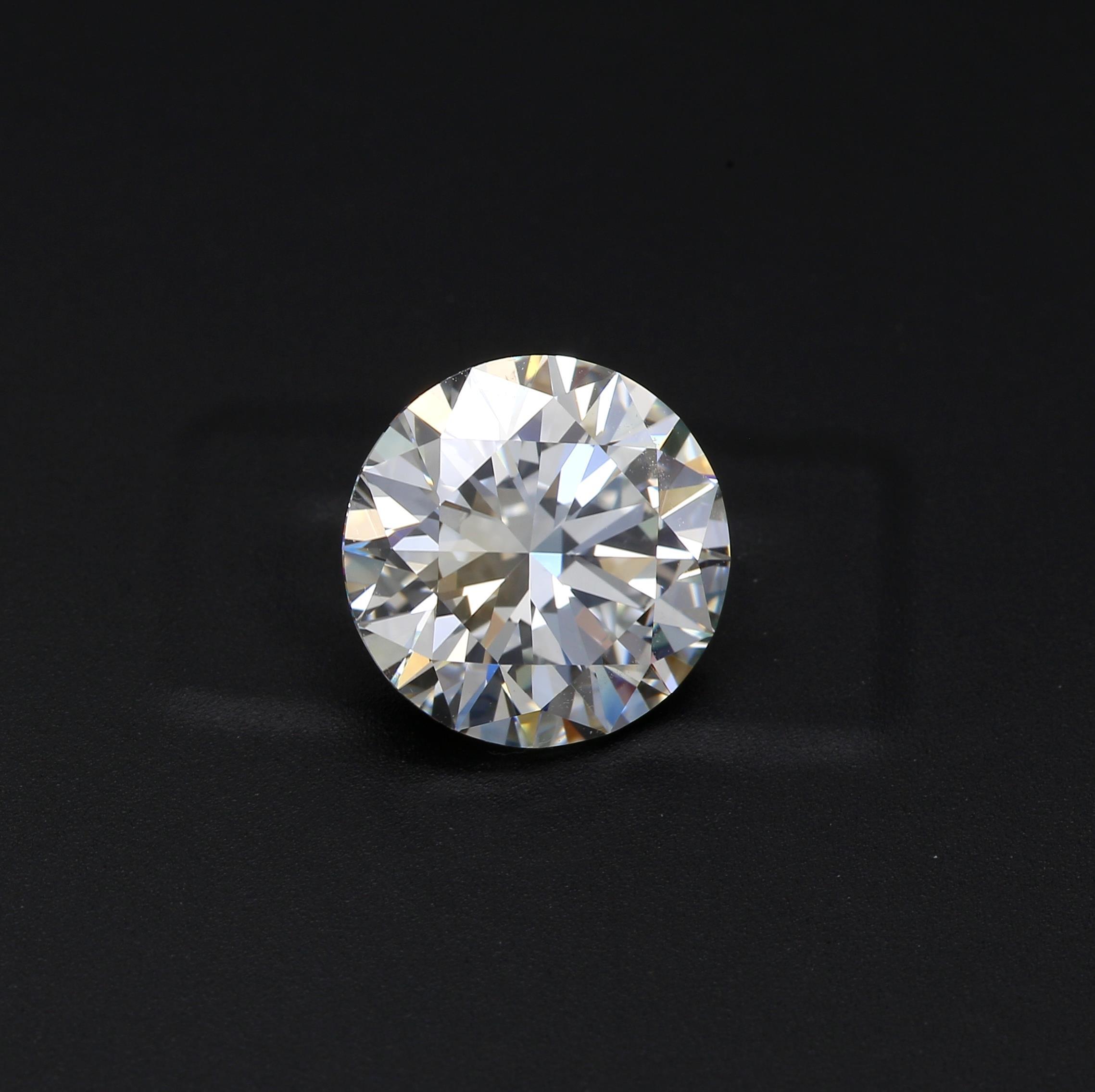 3.01 ct. Round Brilliant Diamond H SI1 EX None GIA