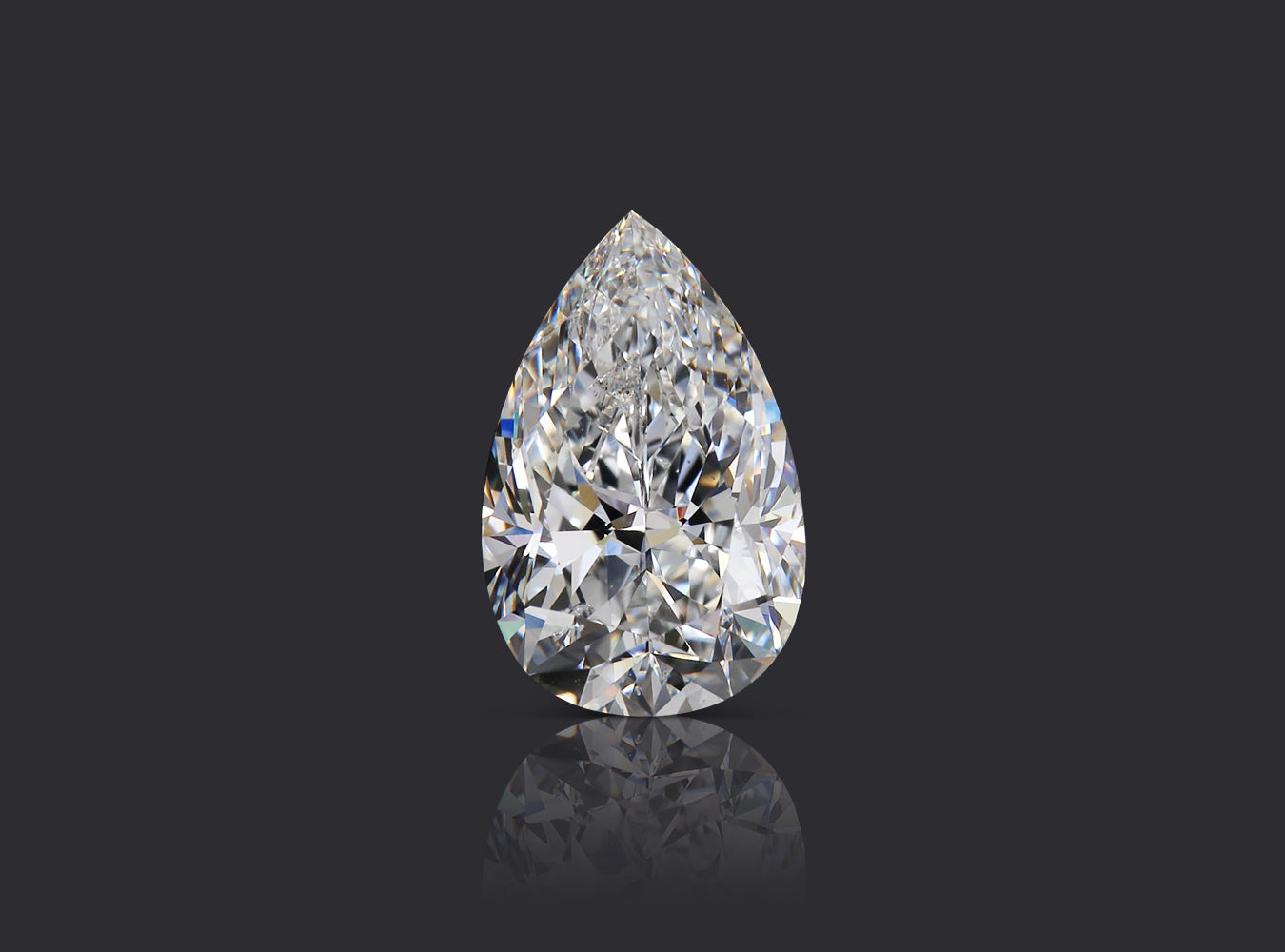 3.56 ct. Pear Shape Diamond E SI1 Faint GIA