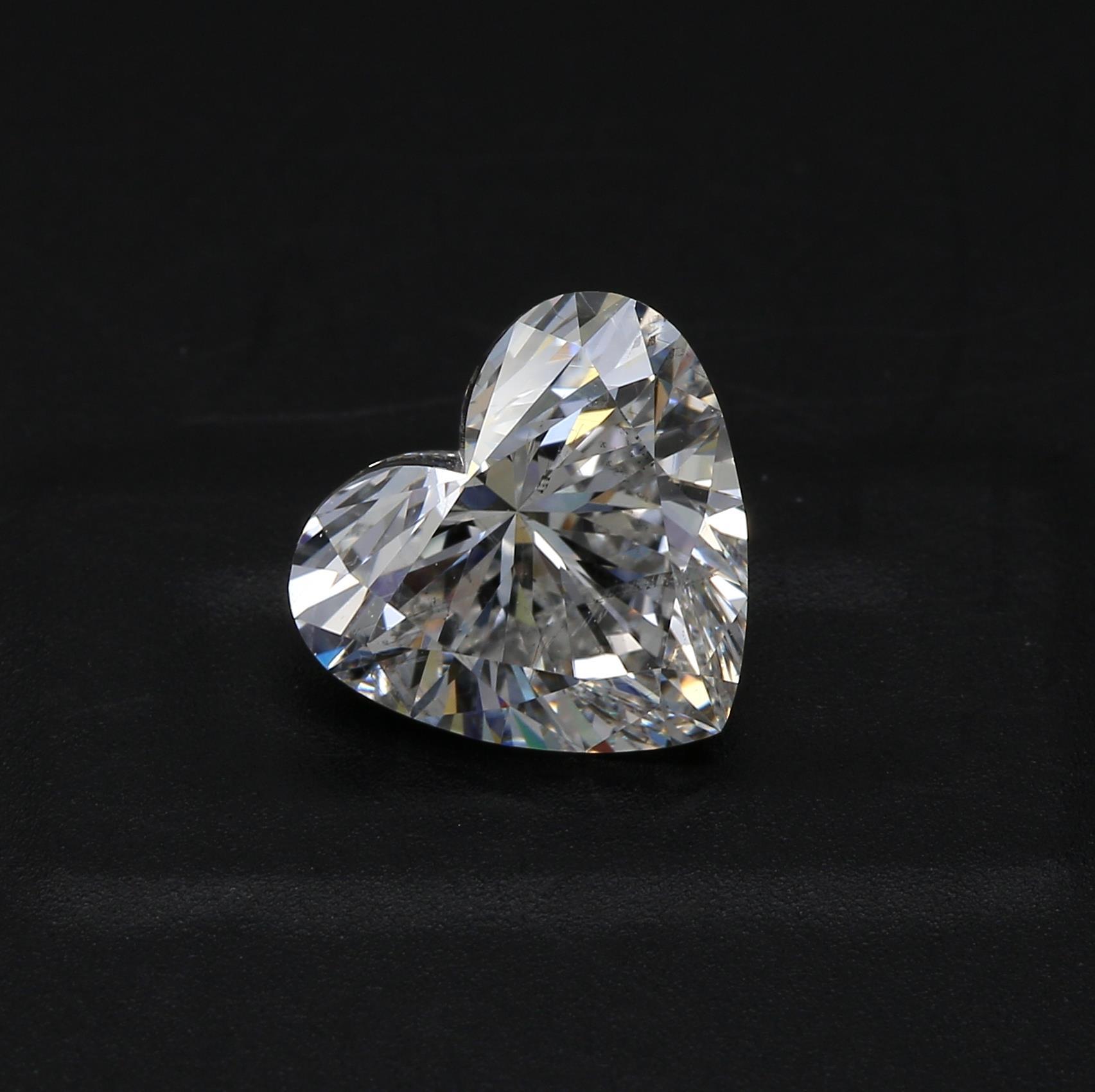 1.51 ct. Heart Shape Diamond F SI2 None GIA