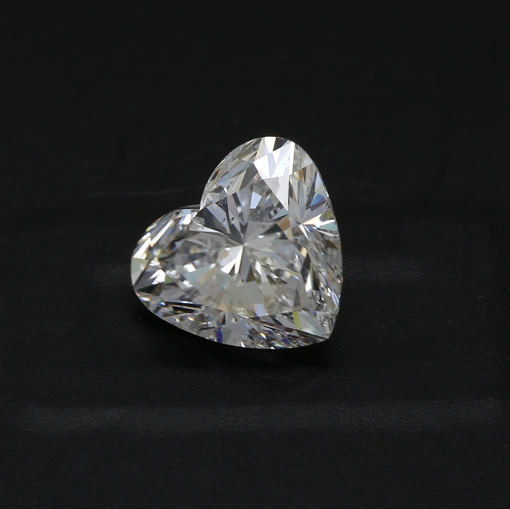 1.53 ct. Heart Shape Diamond F SI2 None GIA