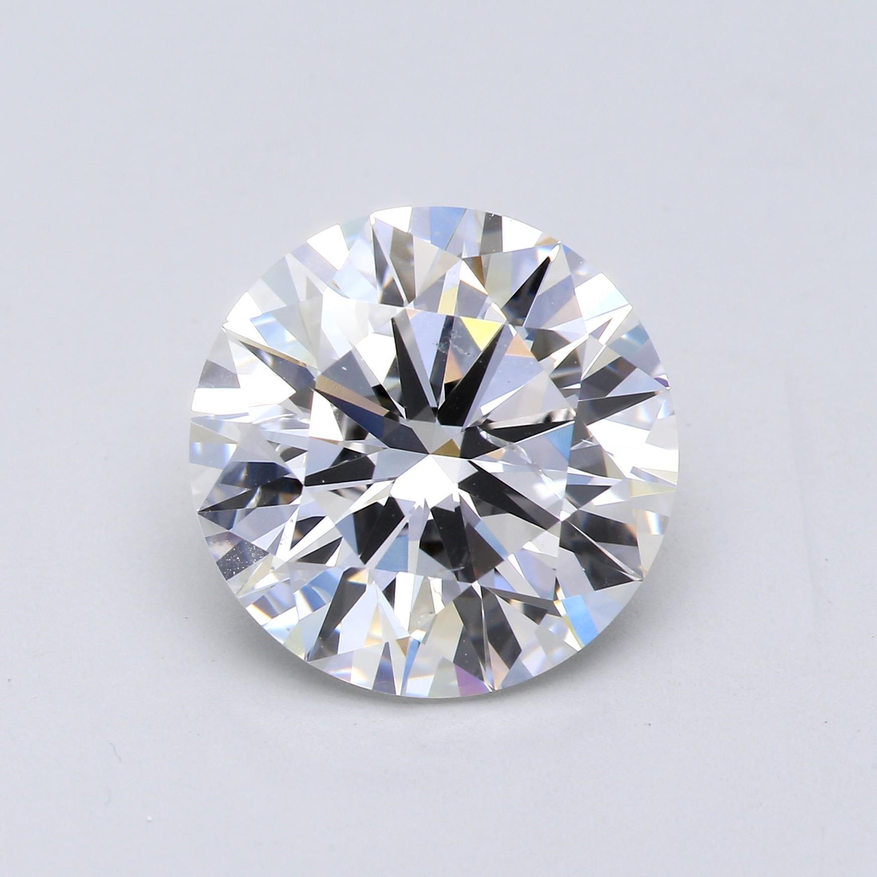 5.03 ct. Round Brilliant Diamond F SI2 EX None GIA