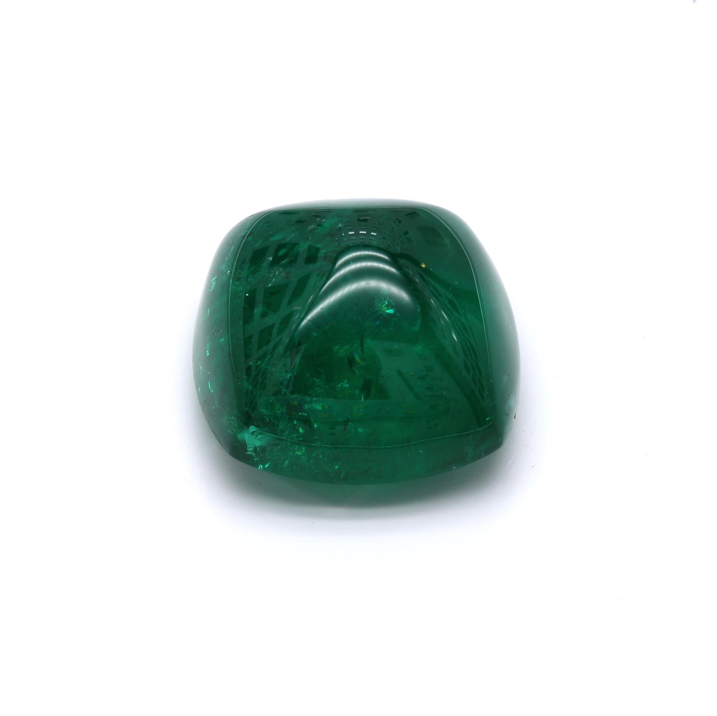 29.86 ct. Cabochon Emerald AGL Minor