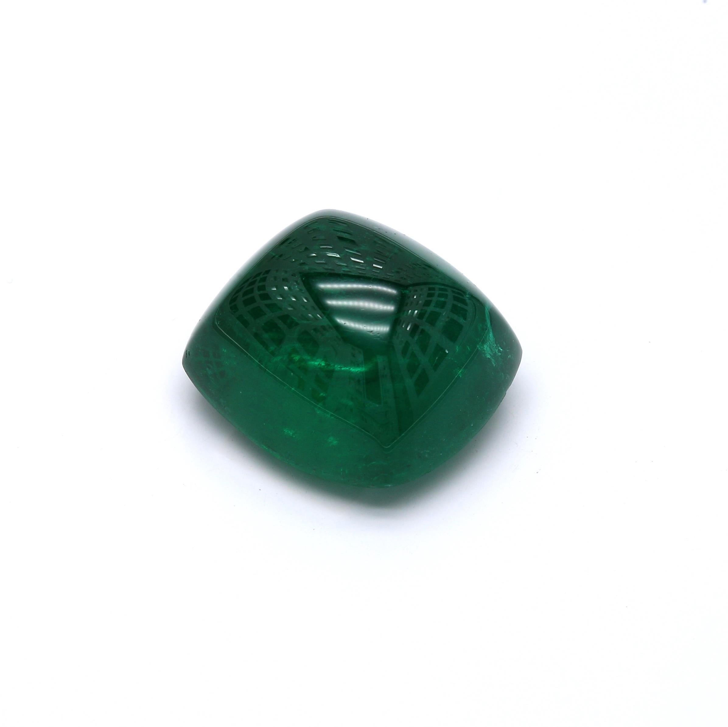 21.08 ct. Cabochon Emerald GRS Minor