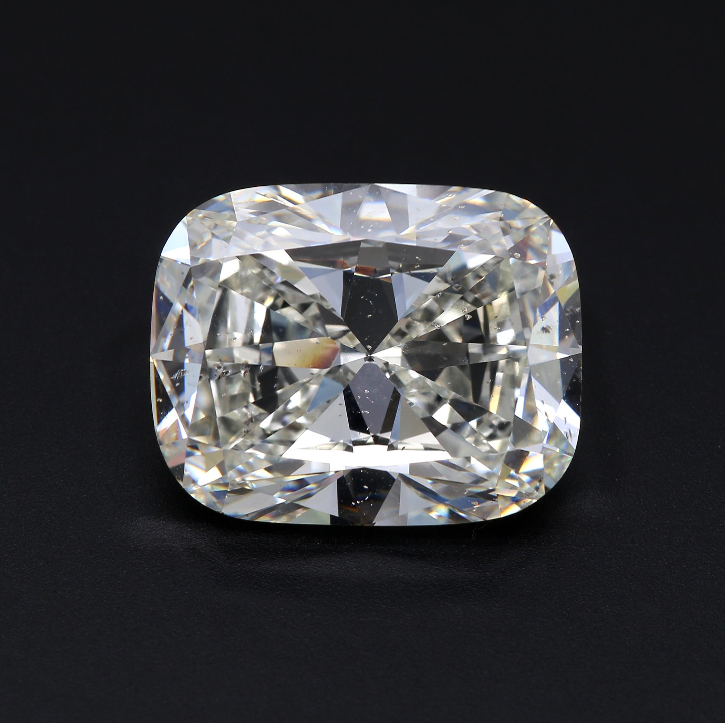 10.43 ct. Cushion Brilliant Diamond J SI2 Faint GIA