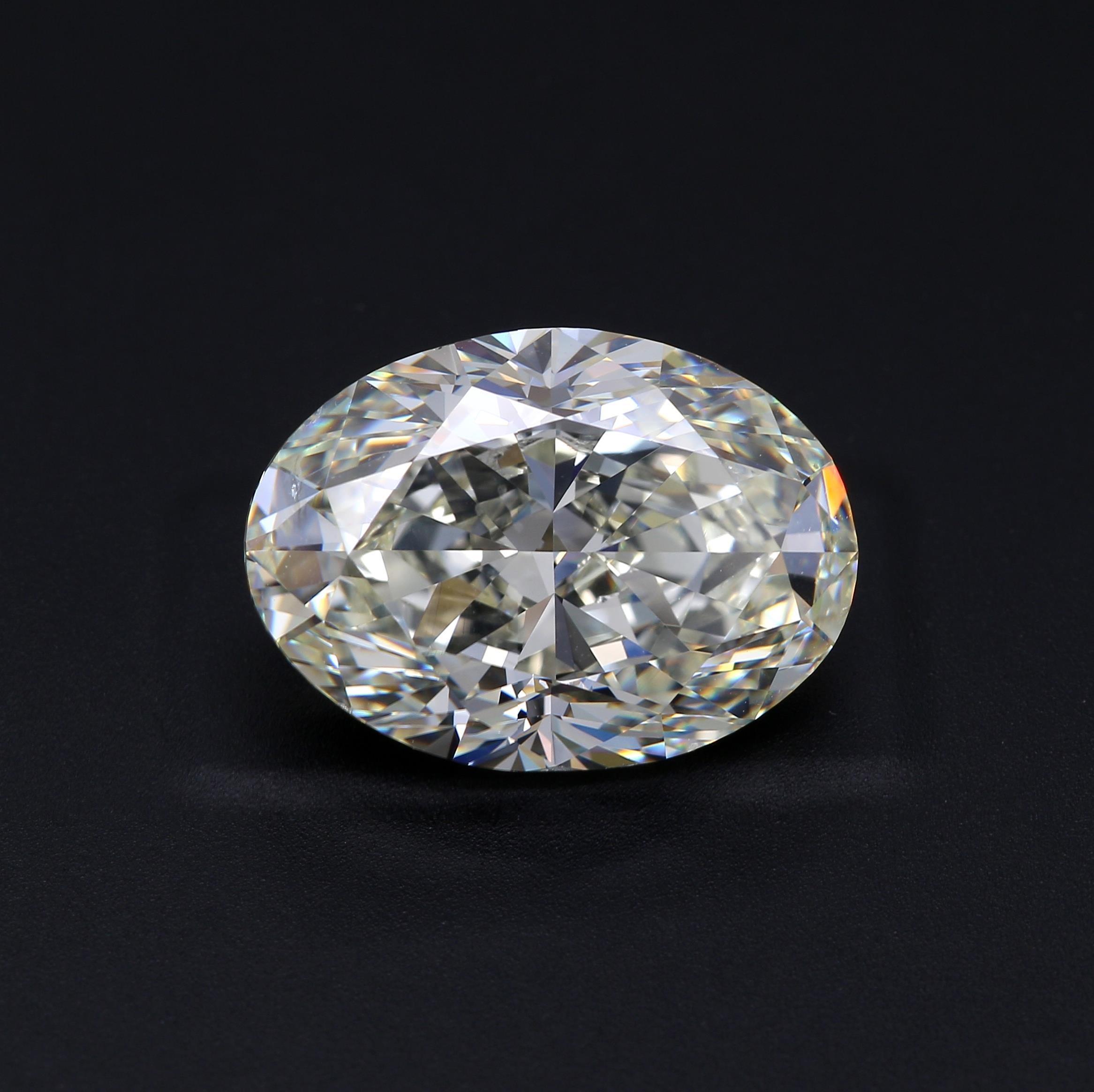 7.02 ct. Oval Diamond L SI1 Faint GIA