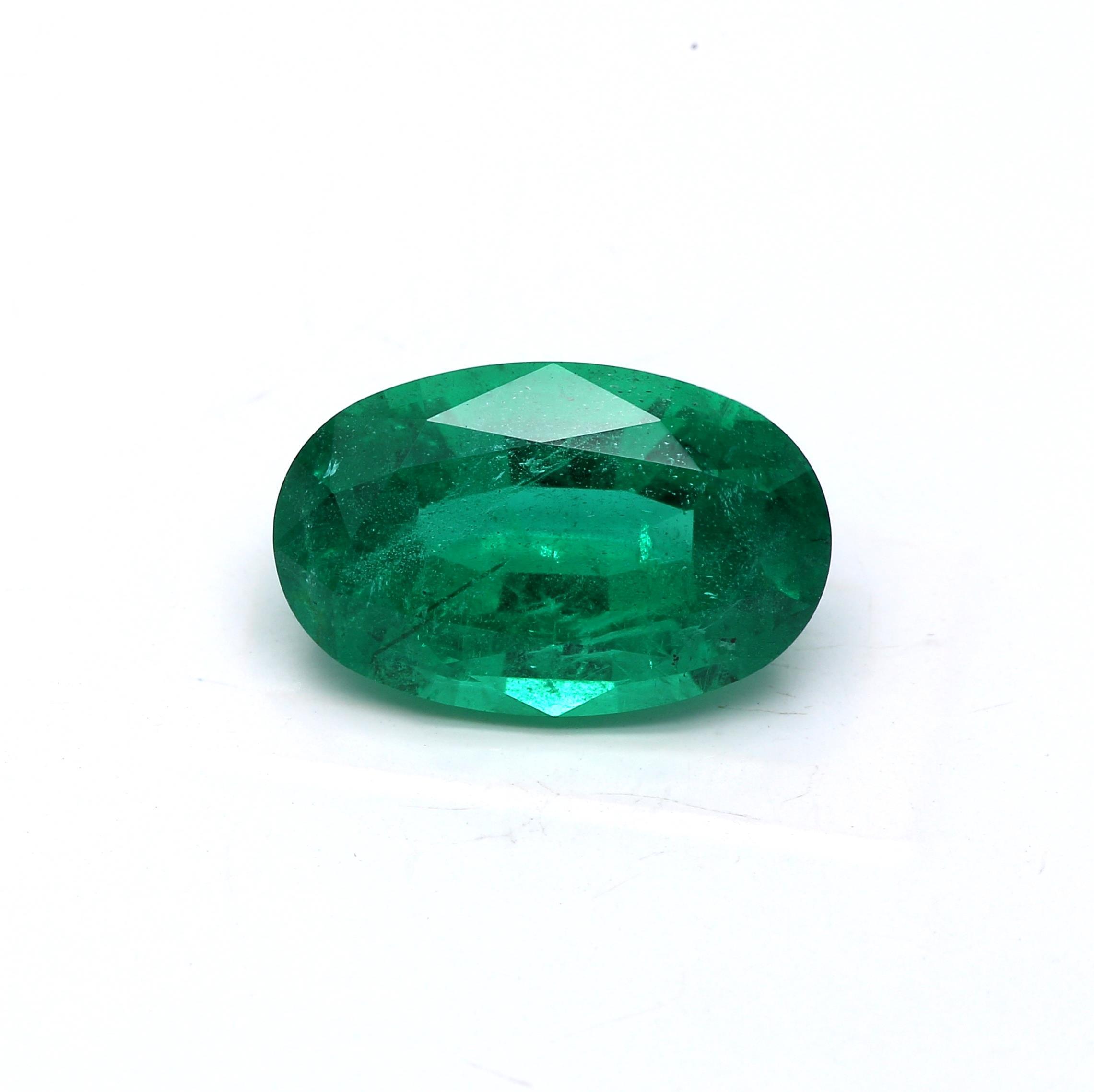 2.96 ct. Oval Emerald GRS Insignificant