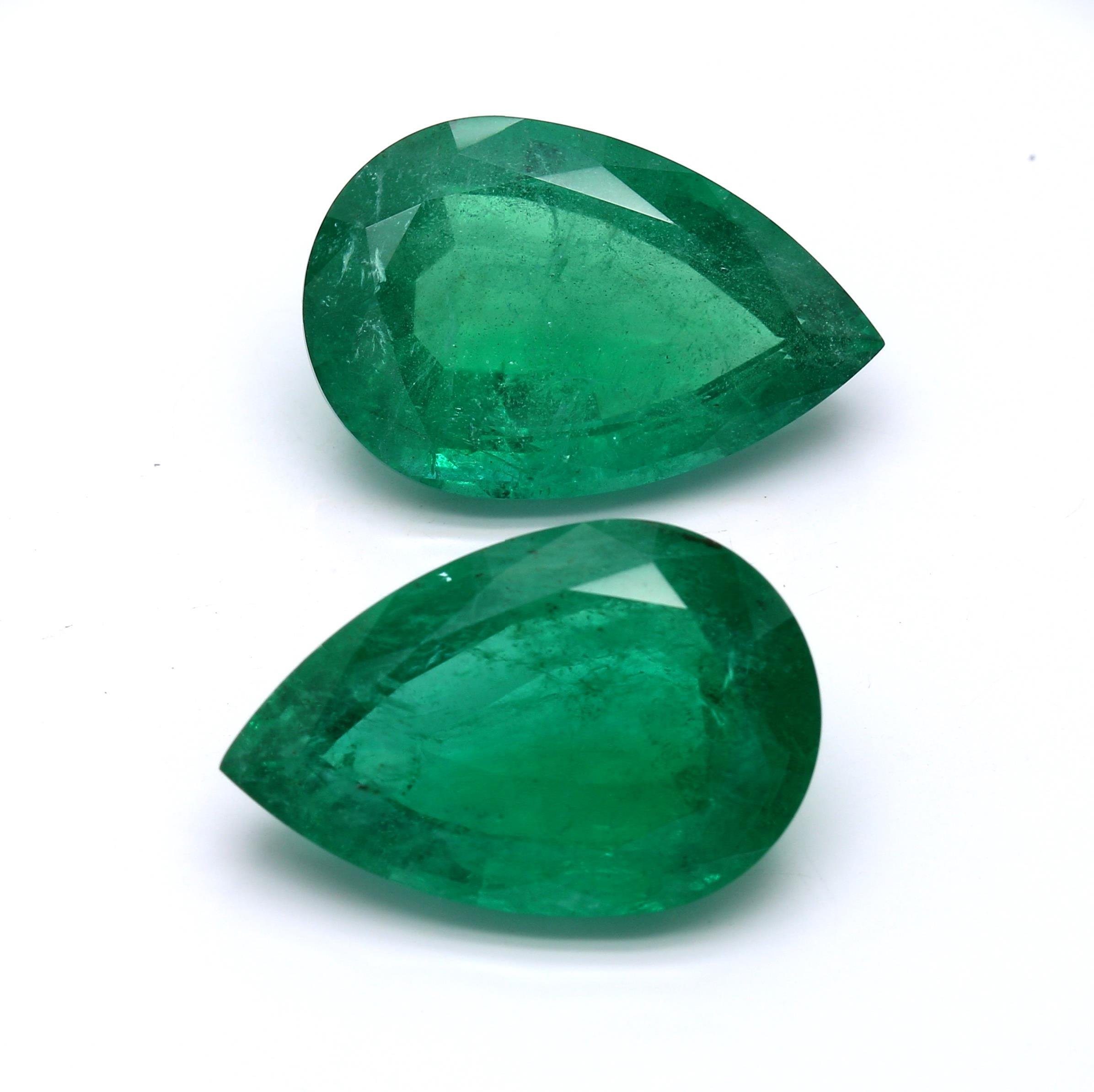 12.20 ct. Pear Shape Emerald GRS Minor