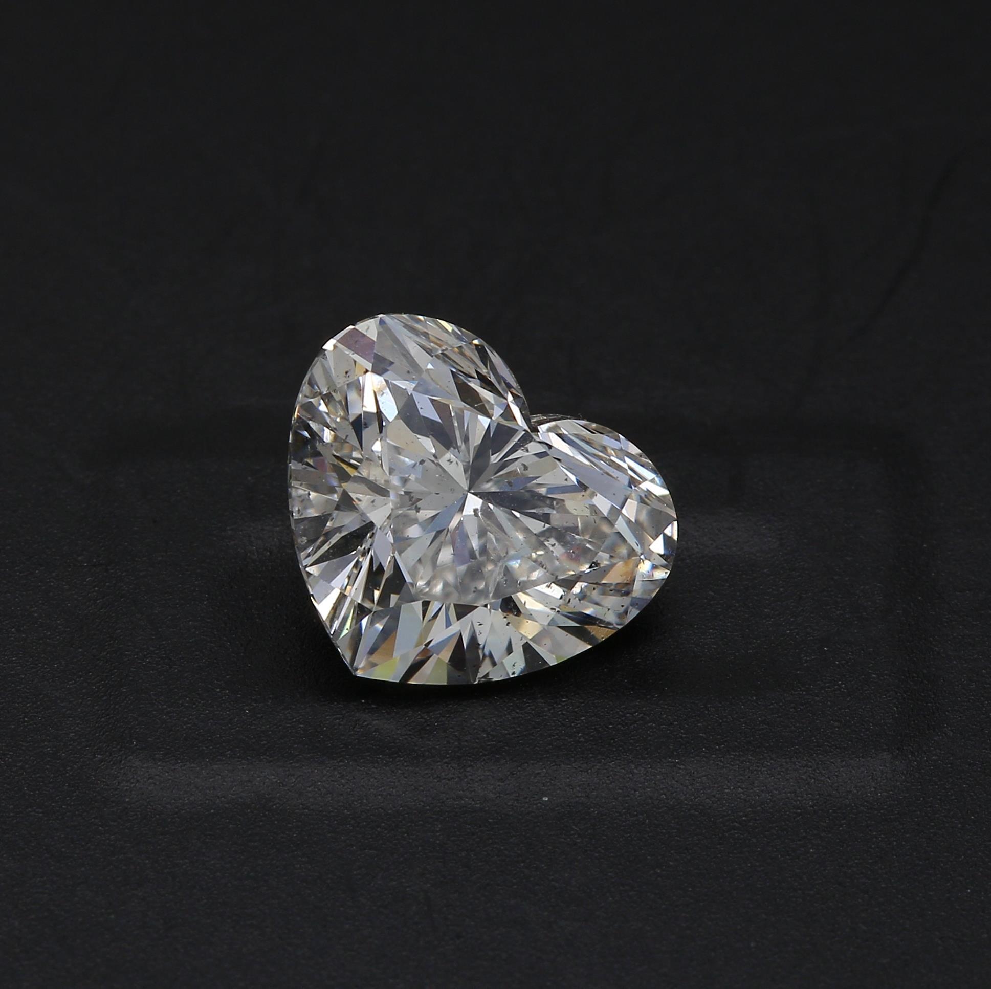 2.02 ct. Heart Shape Diamond J SI2 Faint GIA