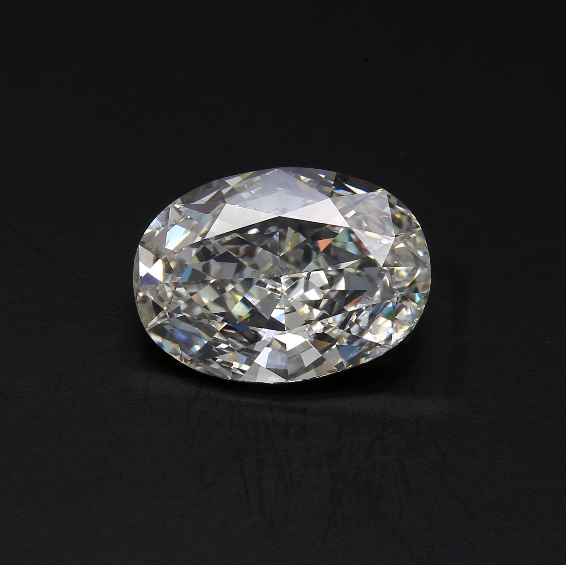 7.03 ct. Oval Diamond K SI2 None GIA