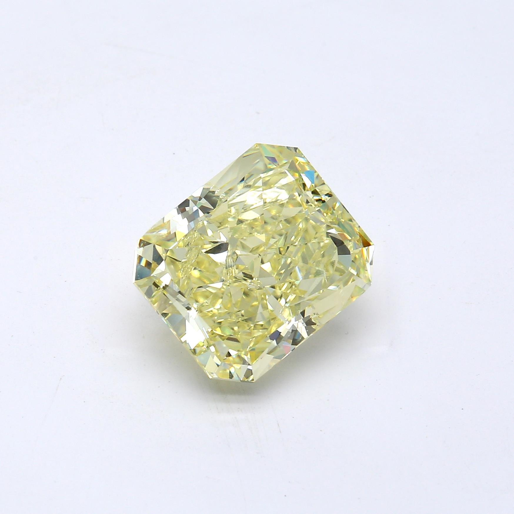 10.02 ct. Radiant Fancy Yellow SI2 None GIA